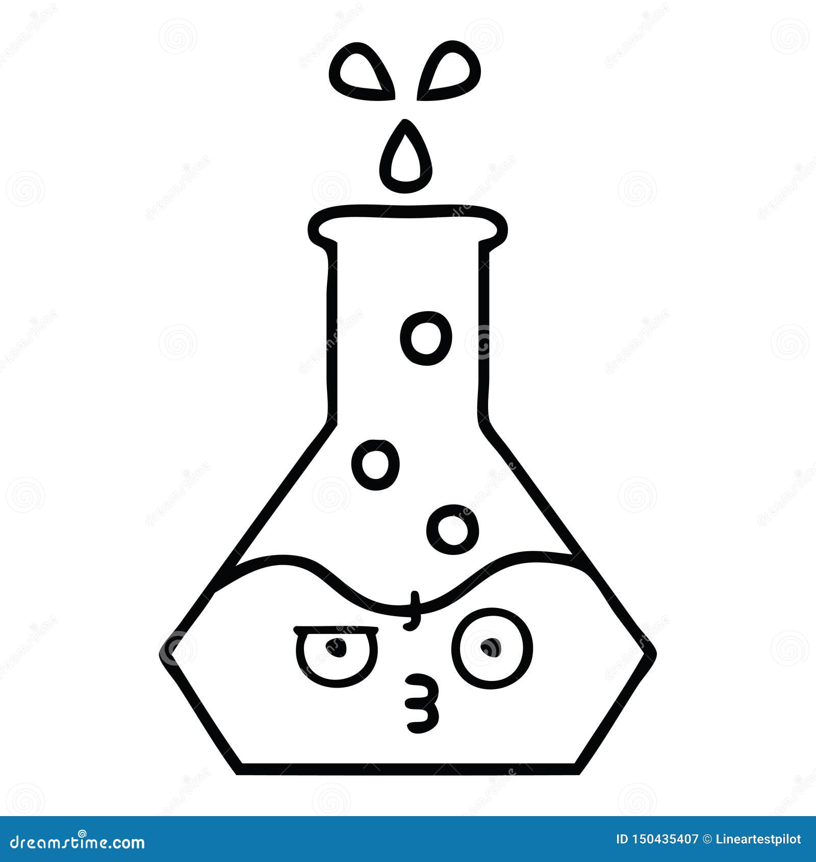 Dibujo En Línea De Un Vaso De Precipitados Científicos Ilustración del  Vector - Ilustración de ciencia, cubilete: 150435407