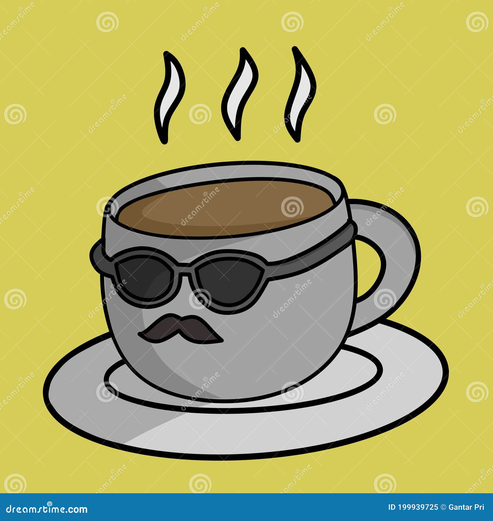 Aggressive Pri Vector de taza de café — Ilustración de Stock, taza de cafe