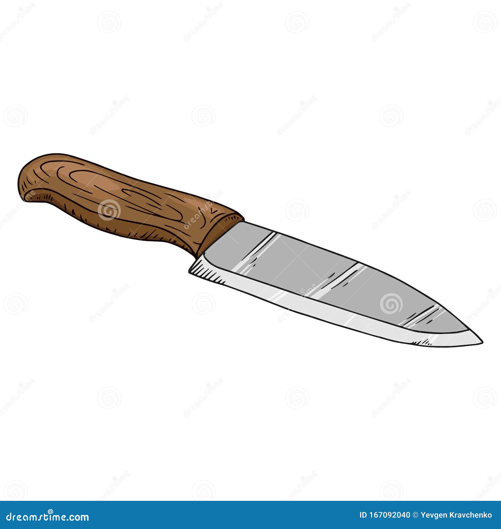 Dibujo a Mano De Cuchillo Ilustración Vectorial De Un Cuchillo De Cocina  Stock de ilustración - Ilustración de corte, cena: 167092040