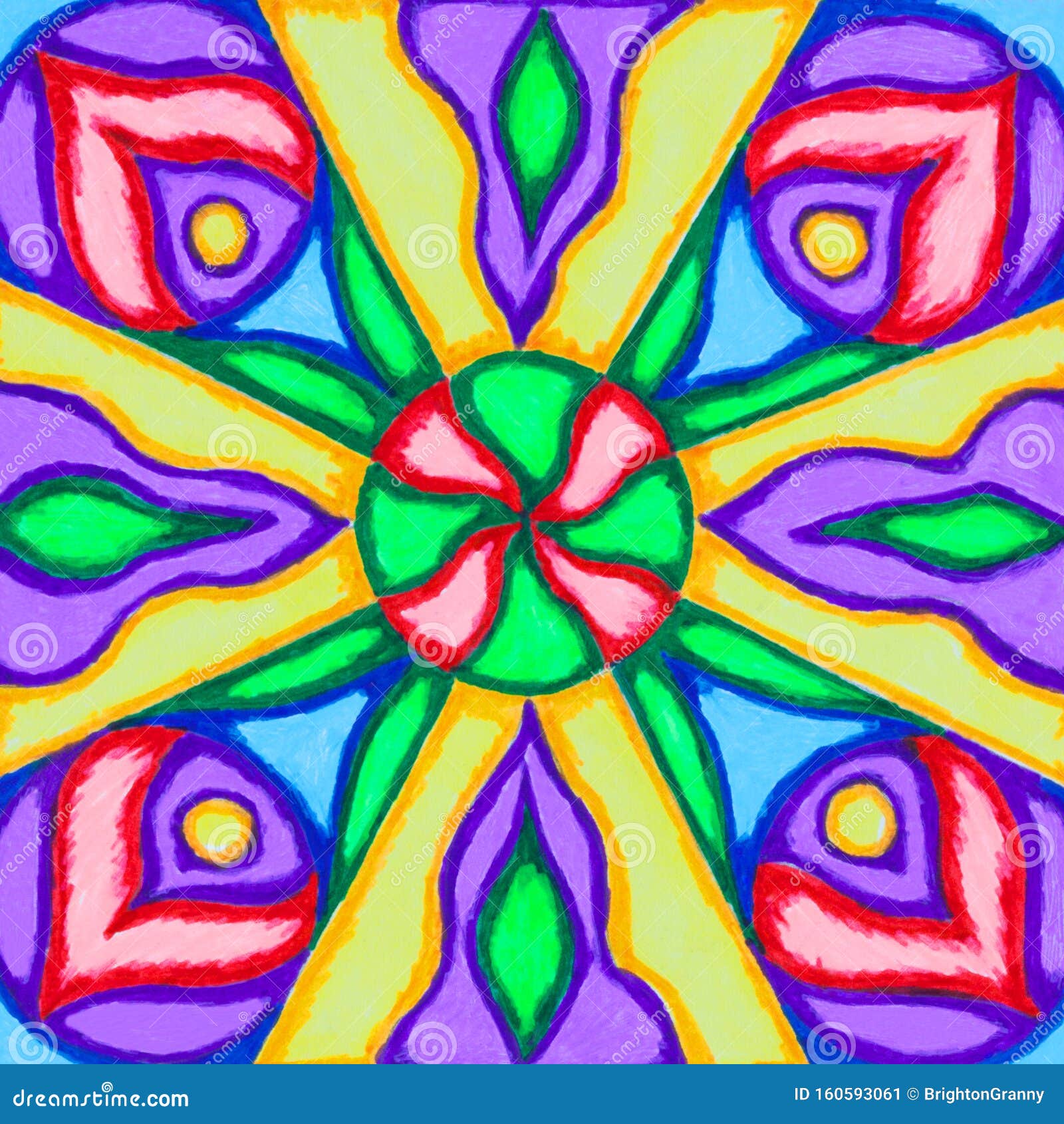 Dibujo a Mano De Los Círculos, Curvas Y Líneas De La Pluma Del Marcador  Colorido Abstracto Imagen de archivo - Imagen de extracto, floral: 160593061
