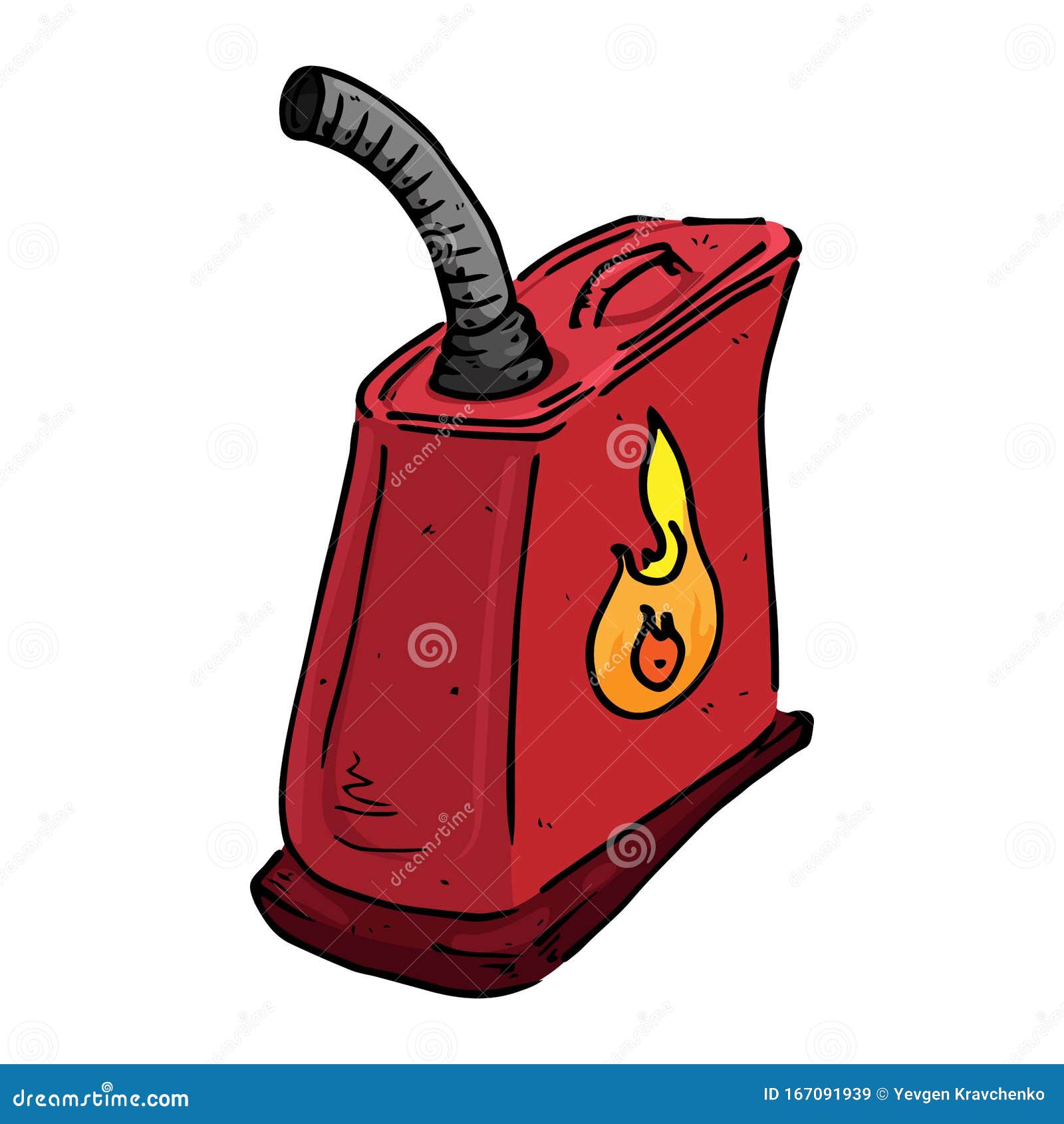 Dibujo a Mano Del Bastón Vector De Un Cartucho Para Gasolina, Combustible  Stock de ilustración - Ilustración de lata, industria: 167091939