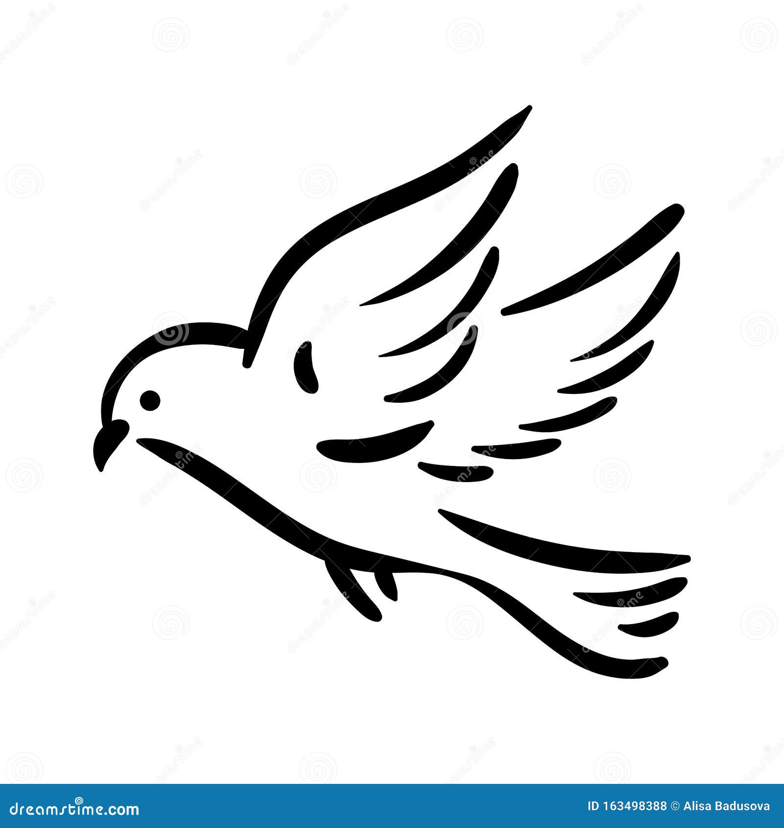 Dibujo Manual De Silueta De Línea De Pájaro Para El Logotipo Ilustración  del Vector - Ilustración de insignias, corporativo: 163498388