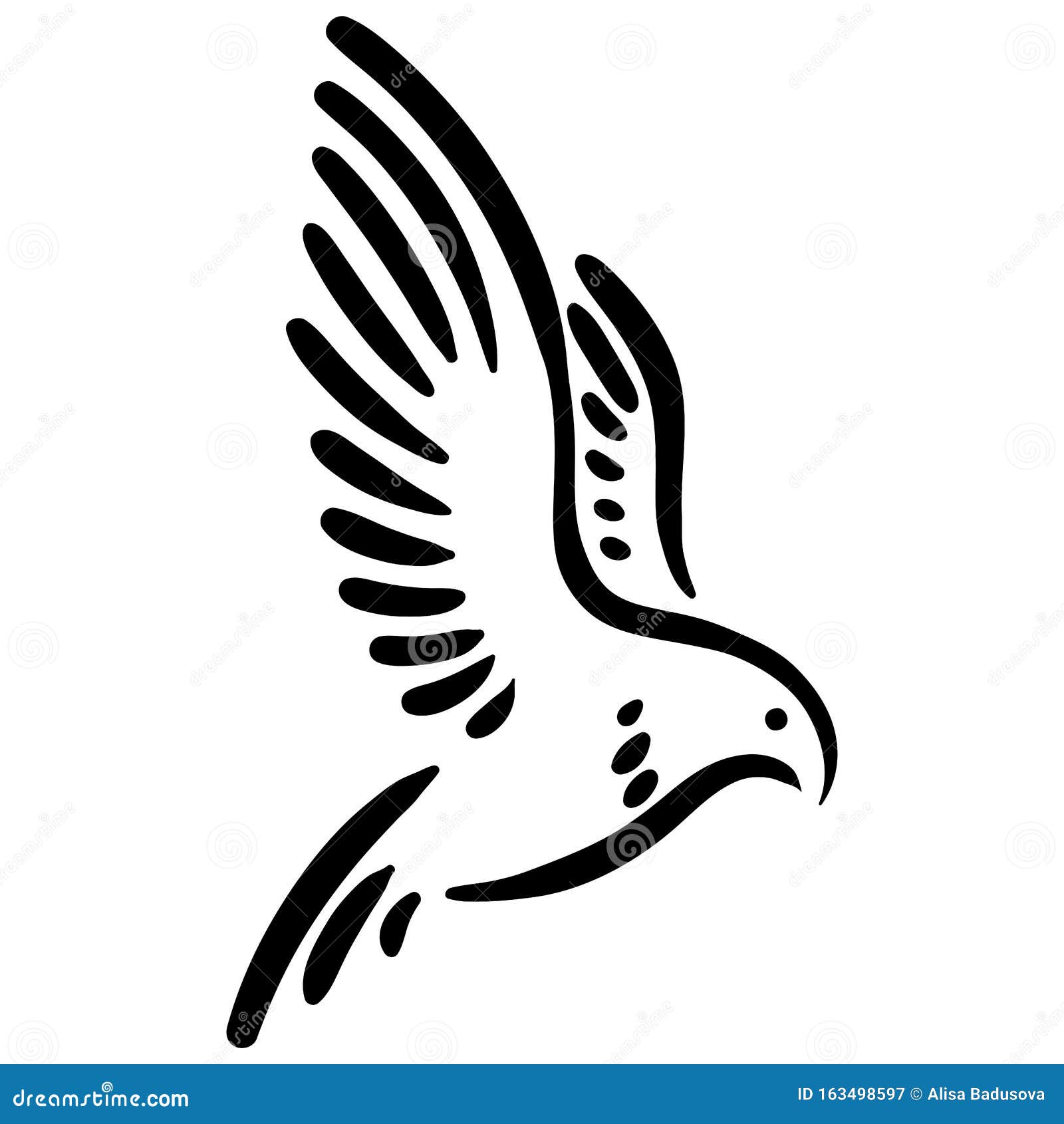 Dibujo Manual De Silueta De Línea De Pájaro Para El Logotipo Ilustración  del Vector - Ilustración de icono, logotipo: 163498597