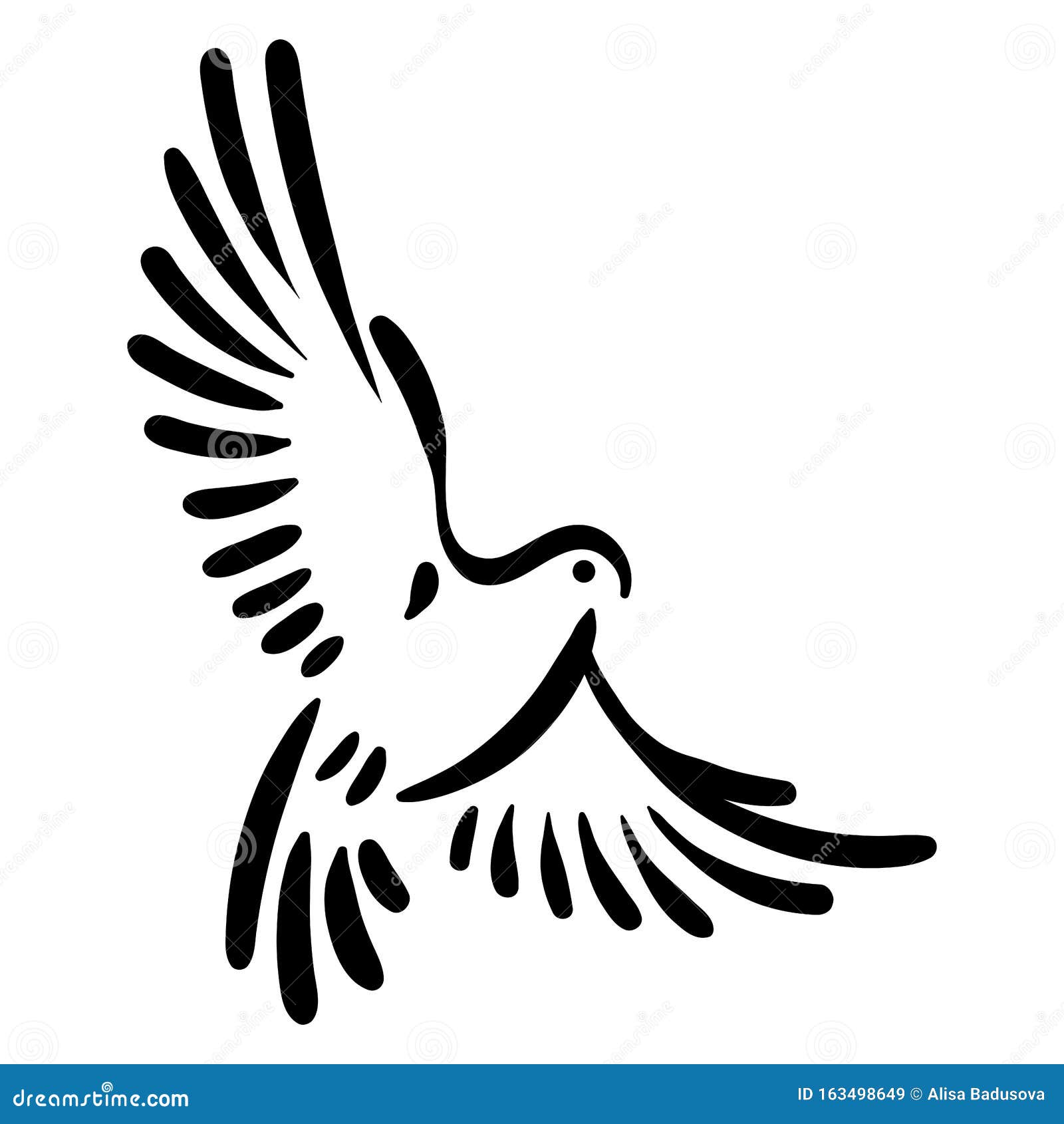 Dibujo Manual De Silueta De Línea De Pájaro Para El Logotipo Ilustración  del Vector - Ilustración de identidad, idea: 163498649