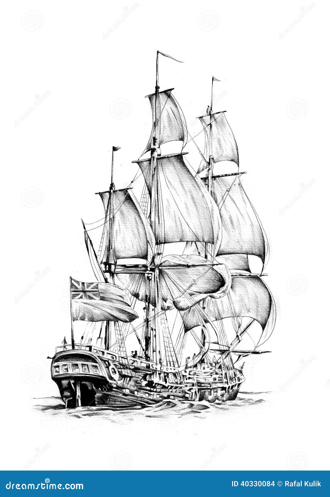 Dibujo Motivo Del Mar Antiguo Del Barco Hecho a Mano Stock de ilustración -  Ilustración de neatness, barco: 40330084