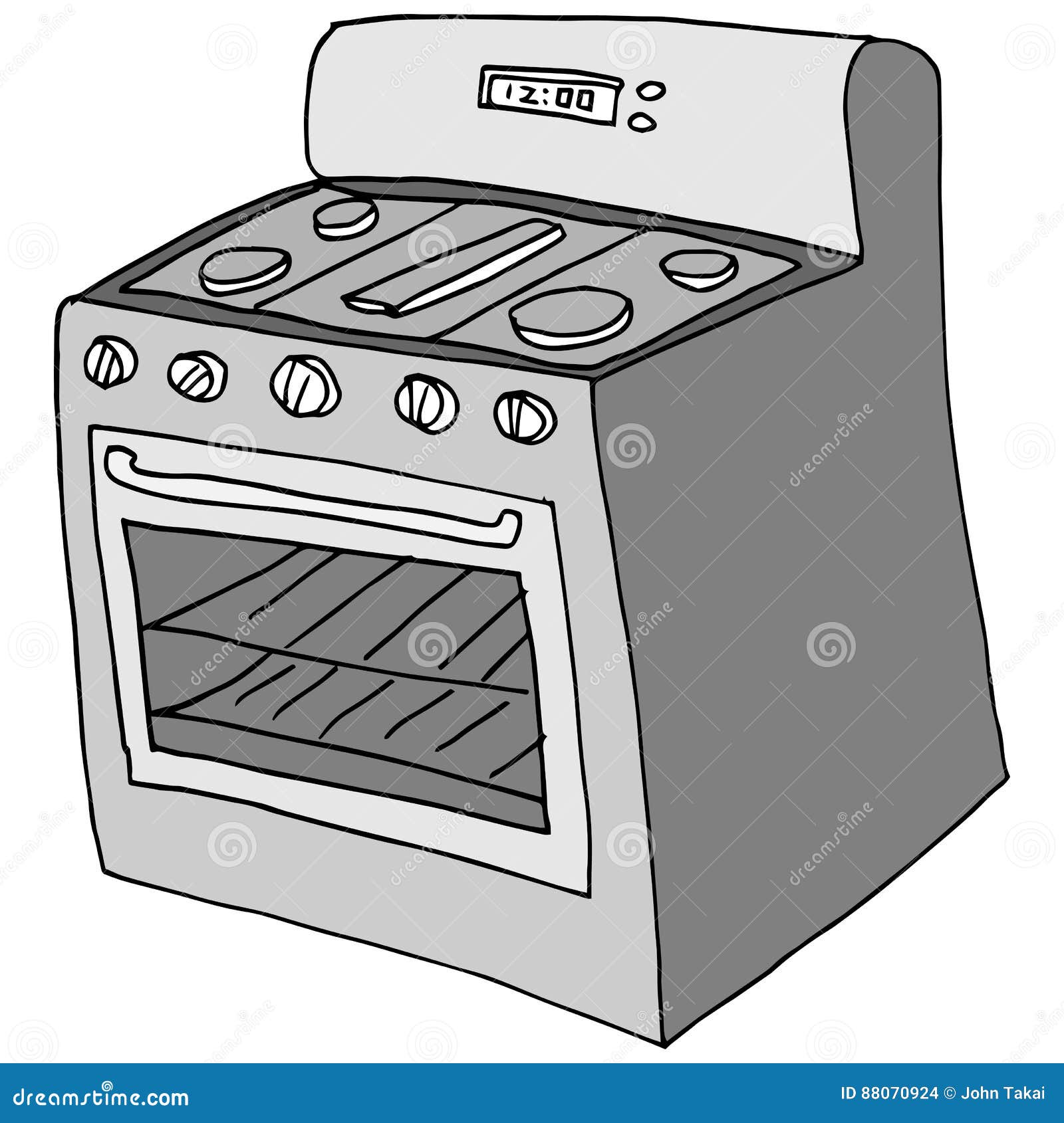 Dibujo retro de la estufa ilustración del vector. Ilustración de retro -  88070924