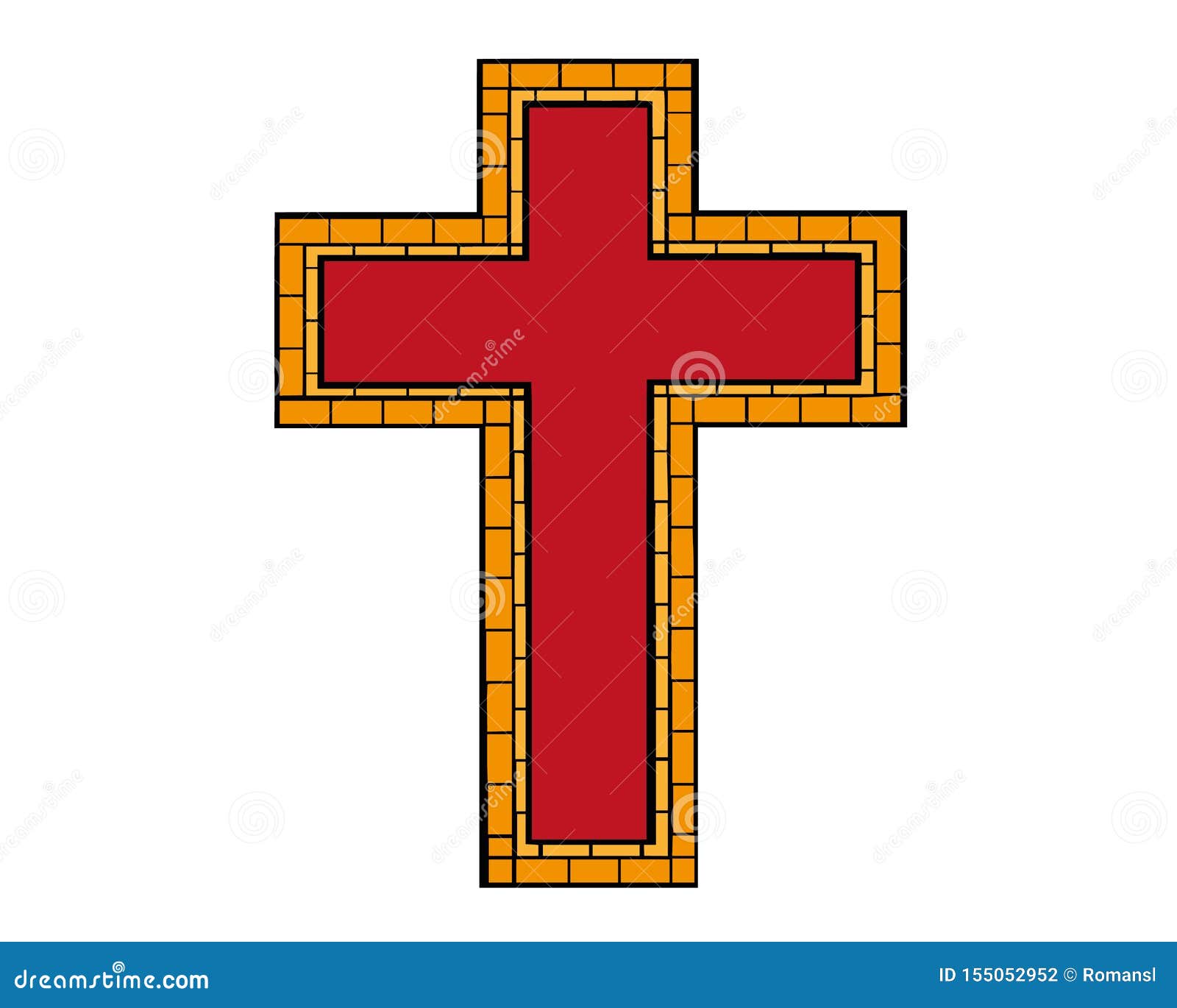 Dibujo Rojo De La Cruz Cristiana En Estilo De La Historieta Del Garabato  Ilustraci?n Del Vector Cruz Cristiana Dibujada Mano, Ais Ilustración del  Vector - Ilustración de mano, crucifijo: 155052952