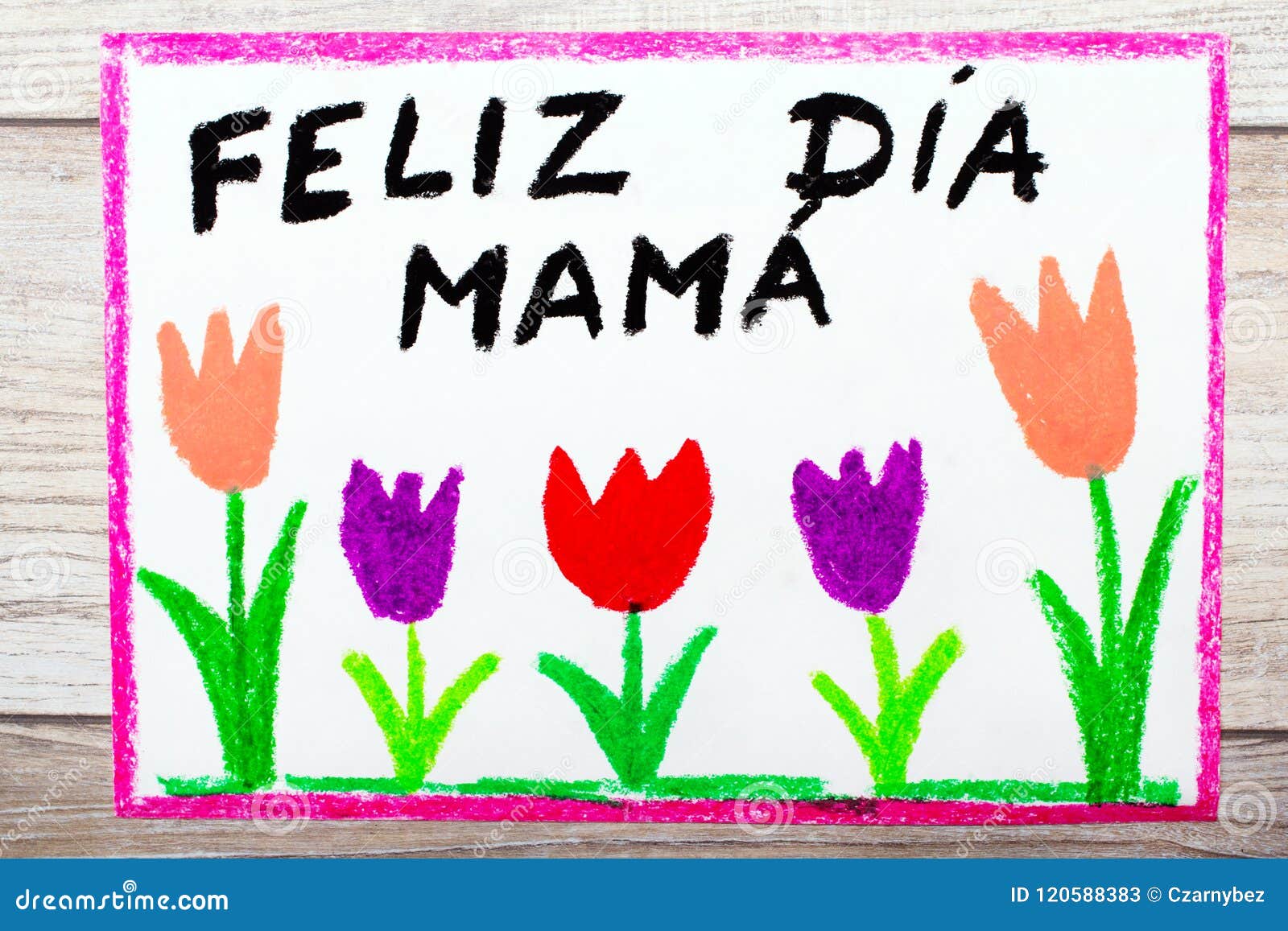 Dibujo - Tarjeta Española Del Día Del ` S De La Madre Con Palabras: Imagen  de archivo - Imagen de presente, fondo: 120588383