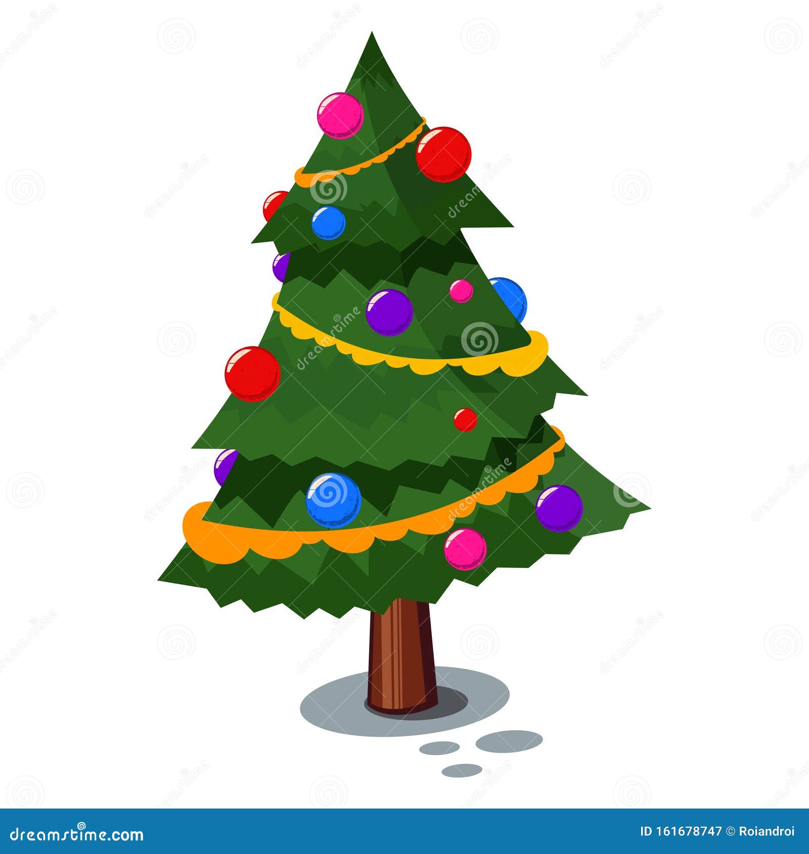 Dibujo Vectorial De árbol De Navidad Con Fondo Blanco Ilustración del  Vector - Ilustración de tarjeta, ornamento: 161678747