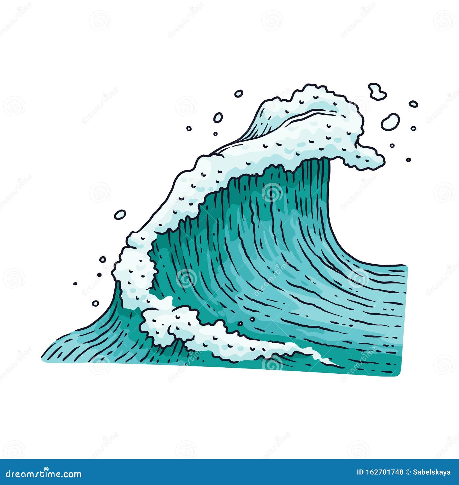 Dibujo Vectorial De Olas Azules Oceánicas O Marinas Aisladas En Segundo  Plano Ilustración del Vector - Ilustración de marina, fondo: 162701748