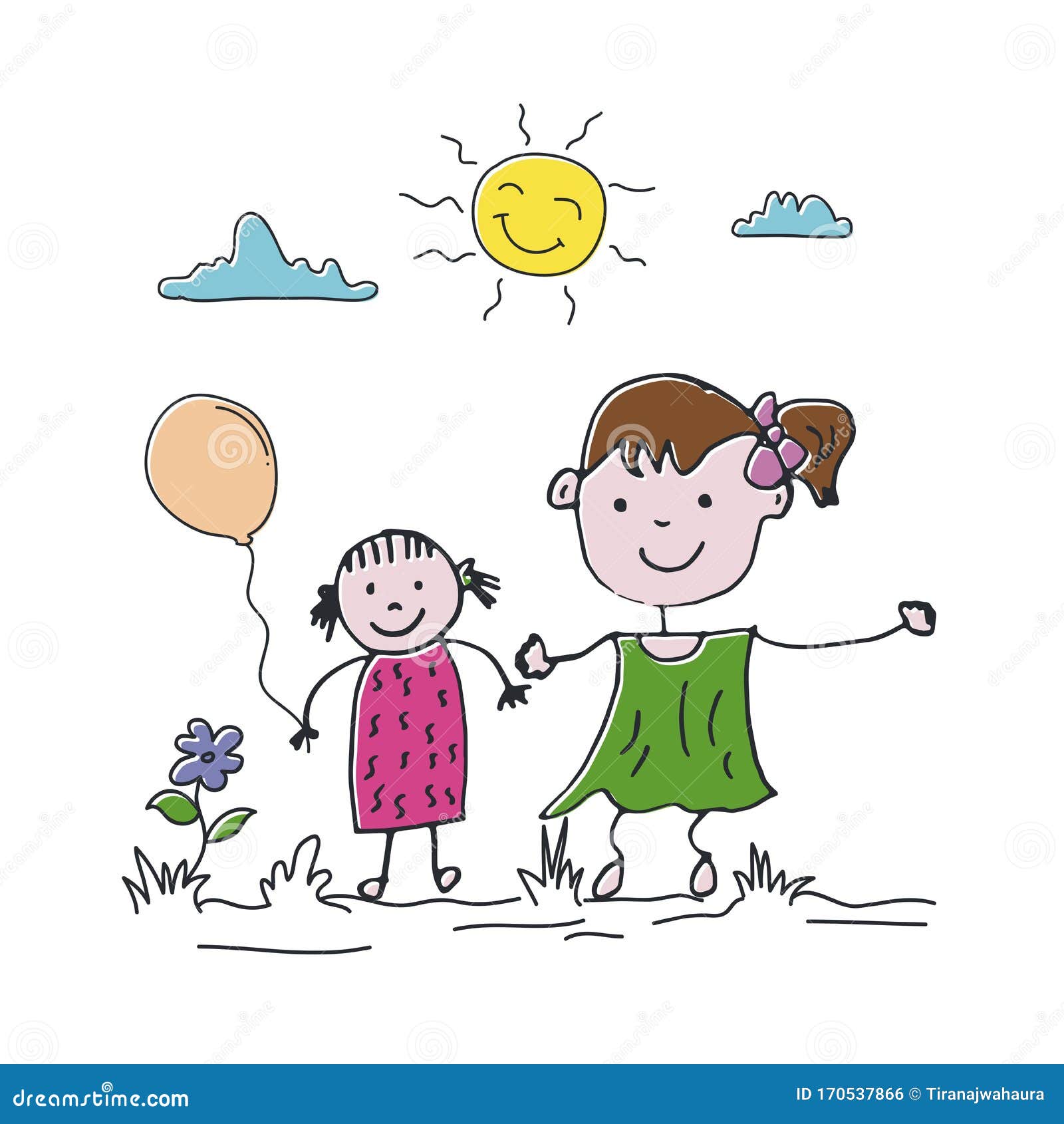 Dibujo Vectorial Madre E Hija De Una Familia Feliz Que Se Mantiene Unida  Ilustración del Vector - Ilustración de hija, icono: 170537866