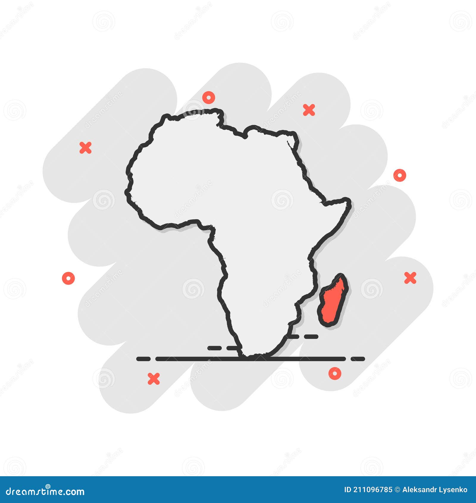 Dibujos Animados áfrica Mapa Icono En Estilo Cómico. Atlas Ilustración  Pictograma. País Geografía Signo Splash Concepto De Negocio Ilustración del  Vector - Ilustración de tierra, continente: 211096785