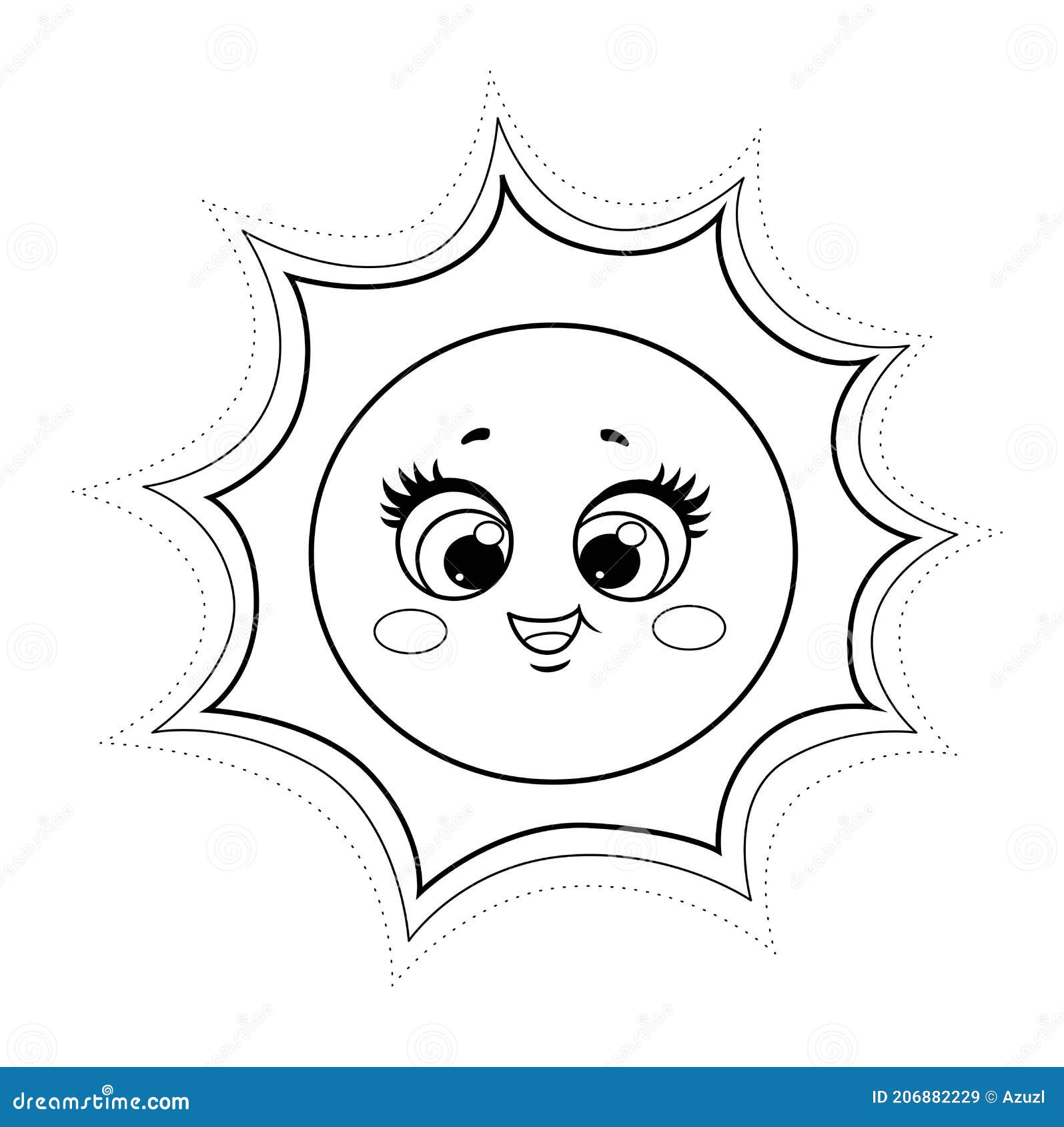 Dibujos Animados Adorables Sonriente Bebé Sol Delineado Para Colorear Sobre Un Blanco Ilustración del Vector - Ilustración de feliz, brillante: 206882229 Dibujos Animados Adorables Sonriente Bebé Sol Delineado Para Colorear Sobre Un Blanco Ilustración del Vector - Ilustración de feliz, brillante: 206882229