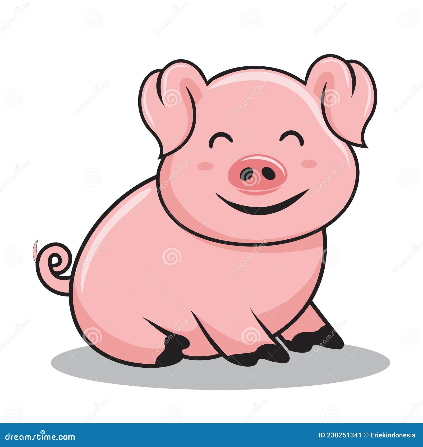 Dibujos Animados De Cerdos Adorables Dibujos De Cerdos Ilustración del  Vector - Ilustración de ilustraciones, doméstico: 230251341