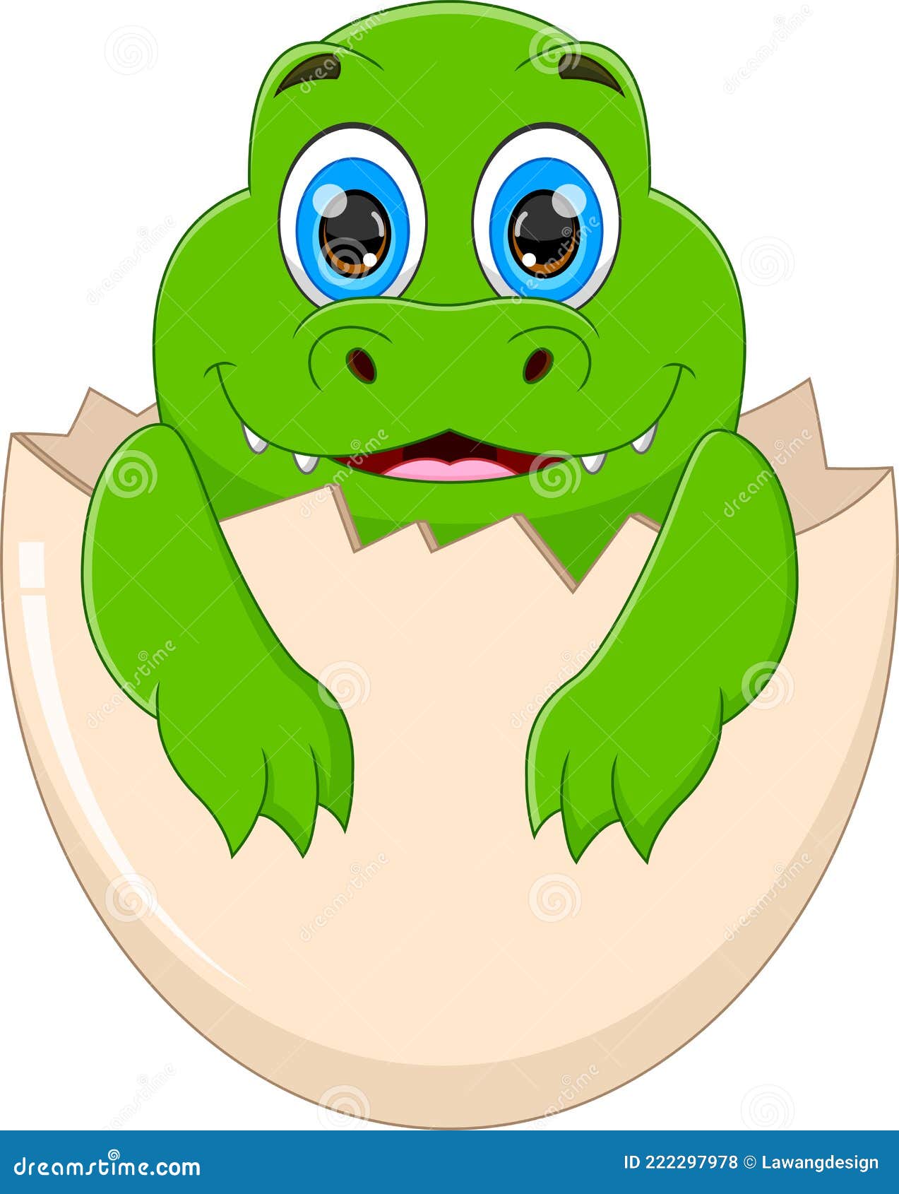 Dibujos Animados De Cocodrilo Bebé Eclosionando a Partir De Huevo  Ilustración del Vector - Ilustración de cocodrilo, verde: 222297978