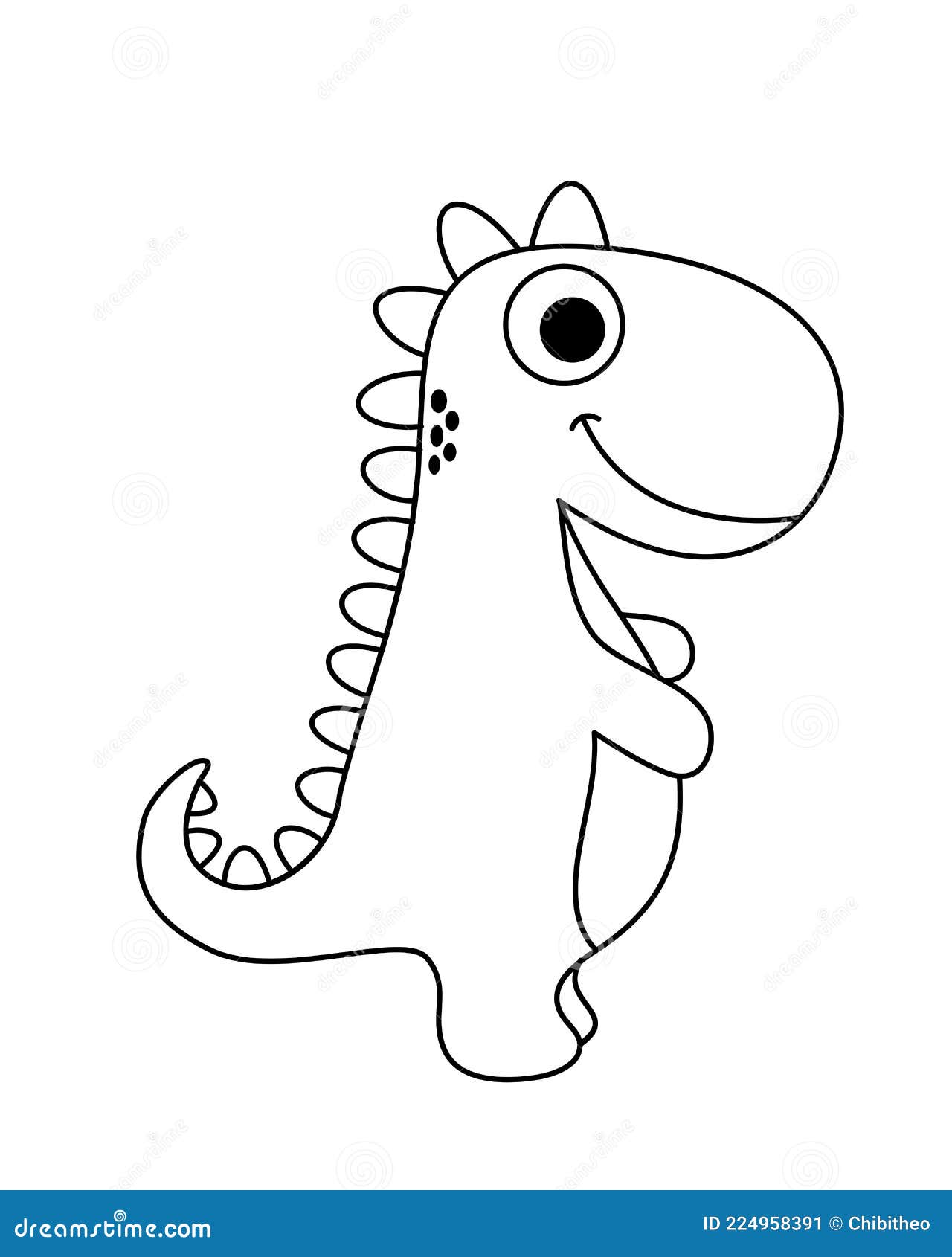 Dibujos Animados De Dinosaurios Para Colorear Imágenes. Ilustración  Vectorial Ilustración del Vector - Ilustración de retro, cubo: 224958391