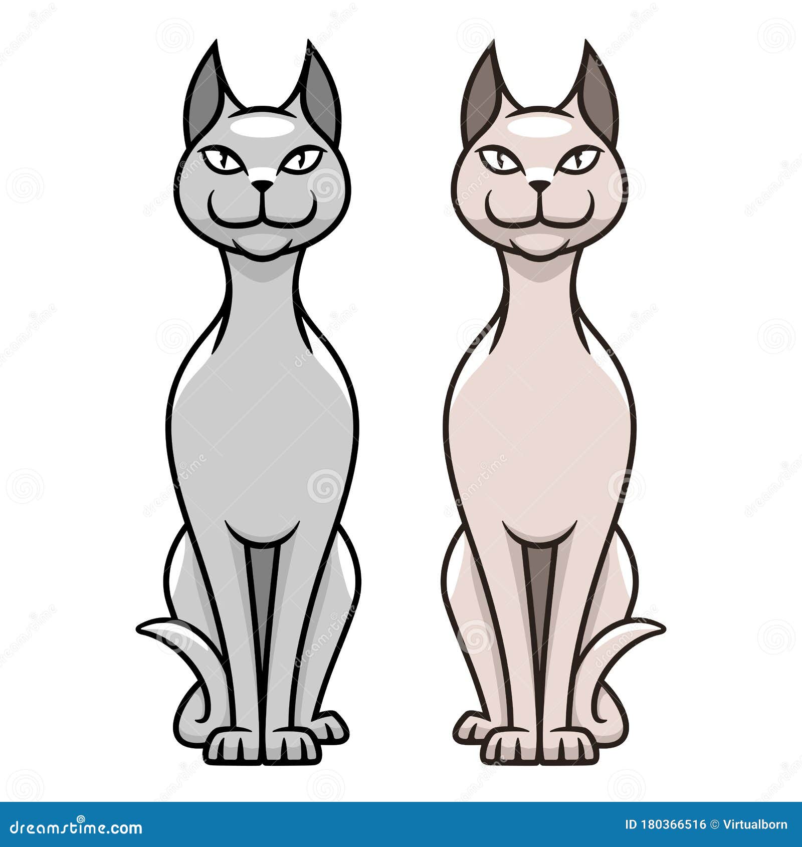 Dibujos Animados De Ilustraciones Vectoriales En Línea Sin Pelo De Sphynx  Cat Ilustración del Vector - Ilustración de hairless, adorable: 180366516