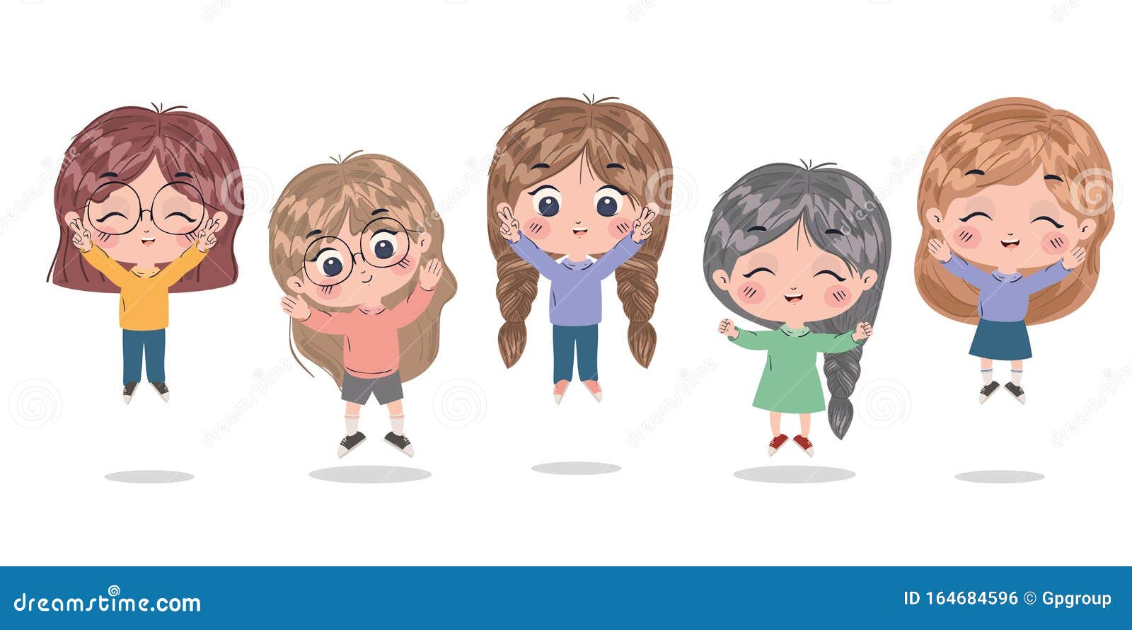 Dibujos Animados De Niñas Felices Diseño Vectorial Ilustración del Vector - Ilustración de joven, elemento: 164684596 Dibujos Animados De Niñas Felices Diseño Vectorial Ilustración del Vector - Ilustración de joven, elemento: 164684596