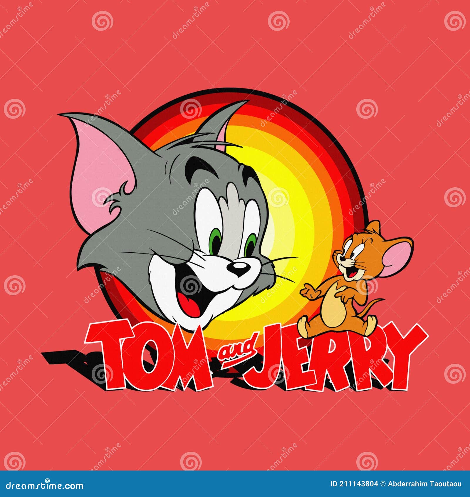 Dibujos Animados De Tom Y Jerry Foto de archivo - Imagen de fuente, tebeos:  211143804