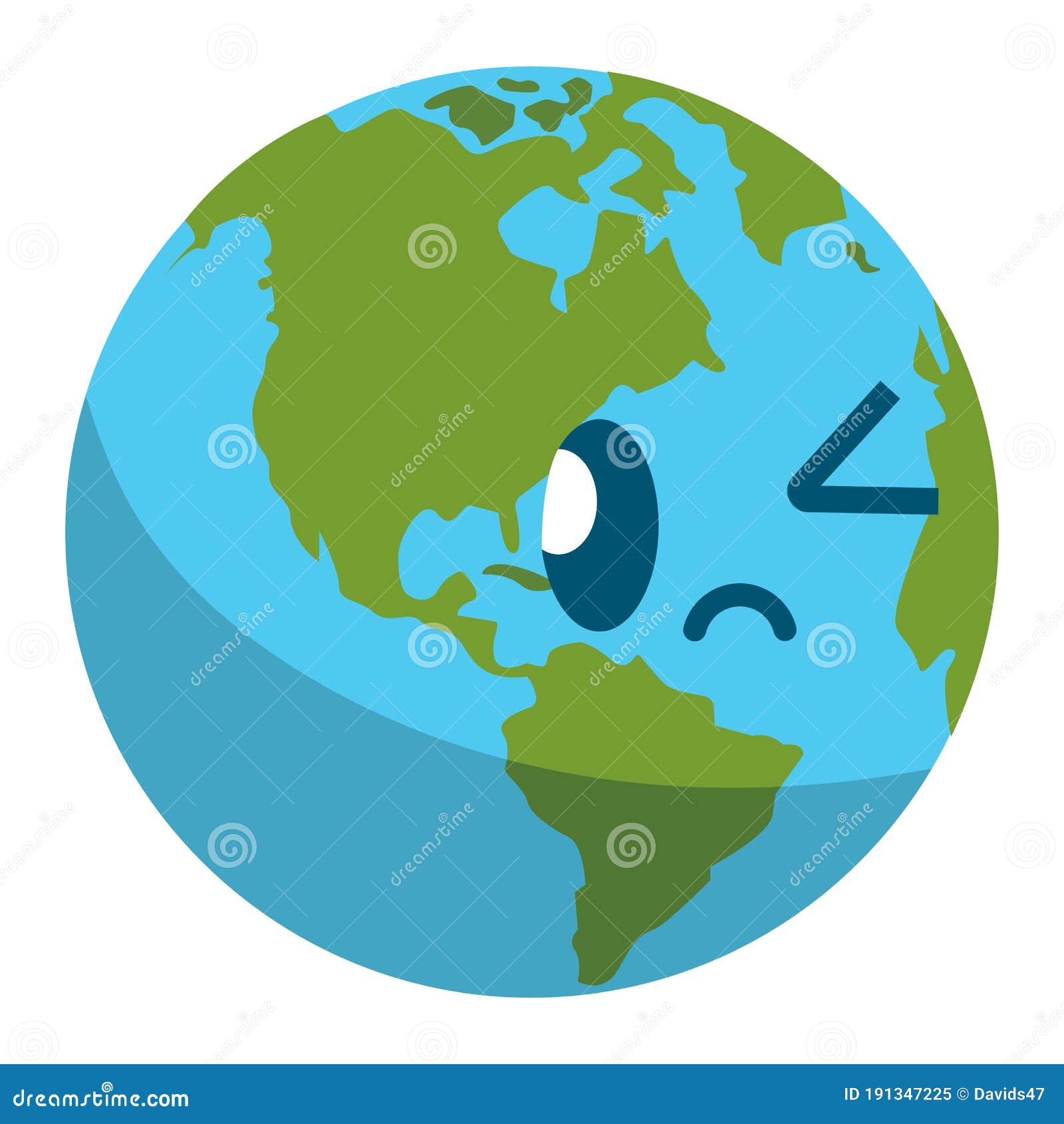 Dibujos Animados Del Planeta Tierra Ilustración del Vector - Ilustración de  concepto, icono: 191347225
