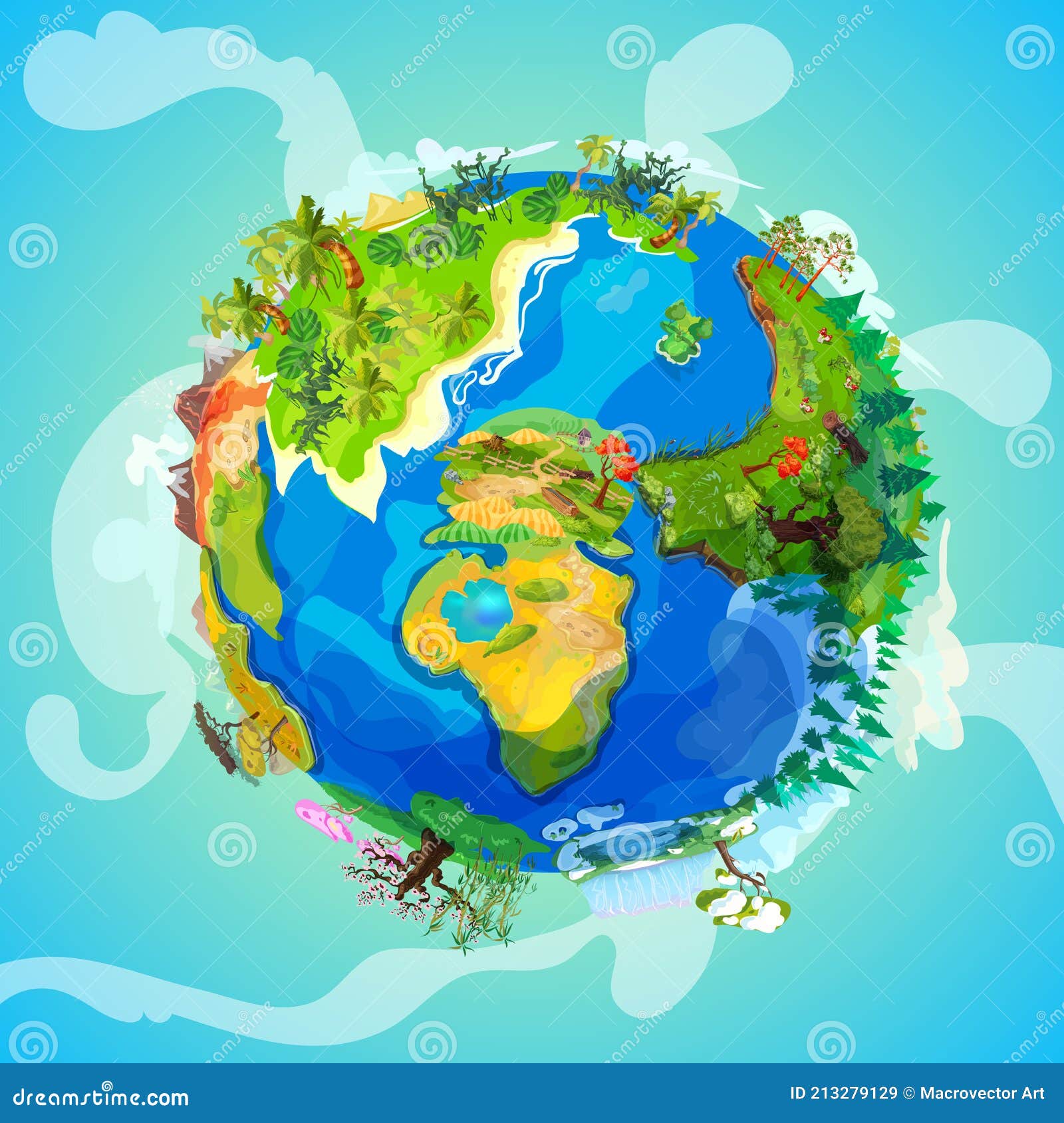 Dibujos Animados Planeta Tierra Luz Concepto Ilustración del Vector -  Ilustración de planeta, travieso: 213279129