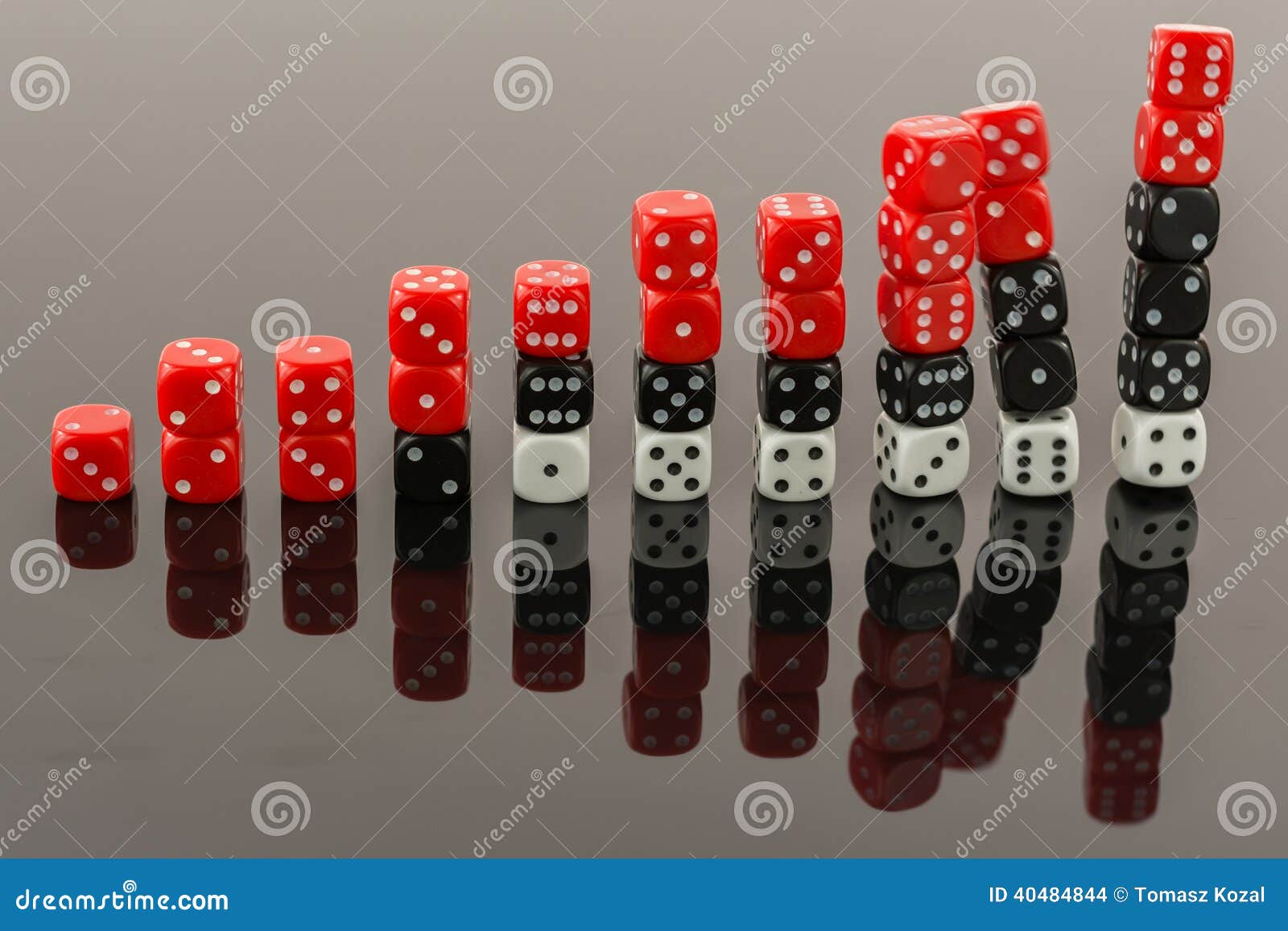 Dice Bar Graph Falling Apart Stock Photo Image of chance, black 40484844