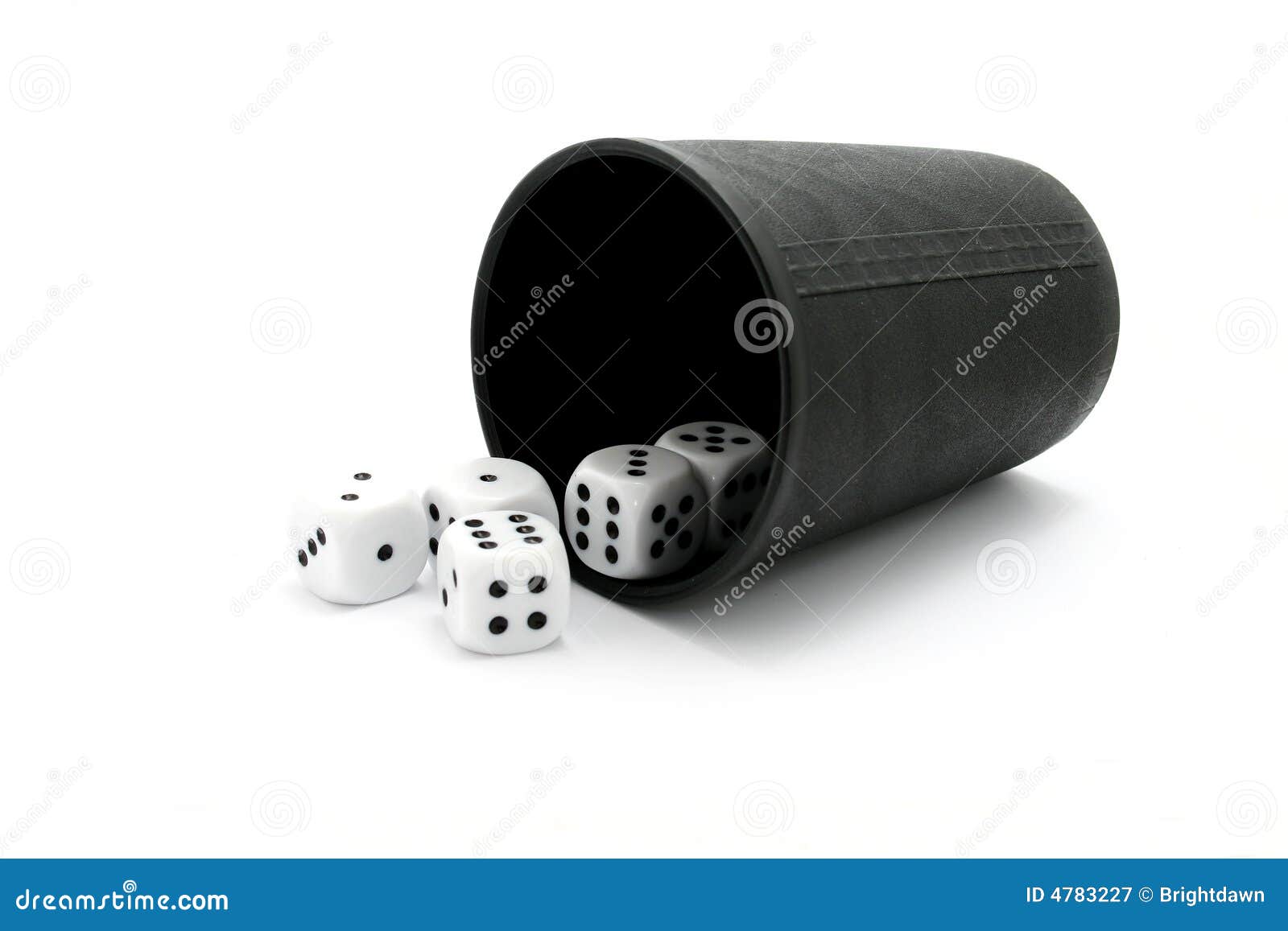 Dice with cup stock image. Image of luck, dice, isolated 4783227