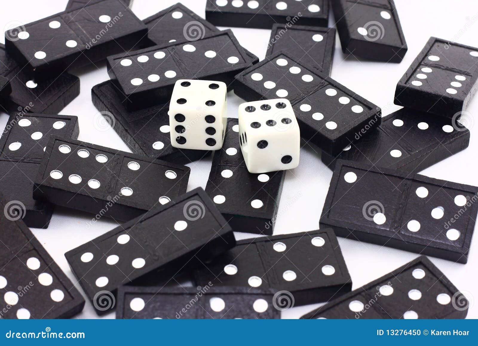 Dice and Dominoes stock photo. Image of games, gambling 13276450