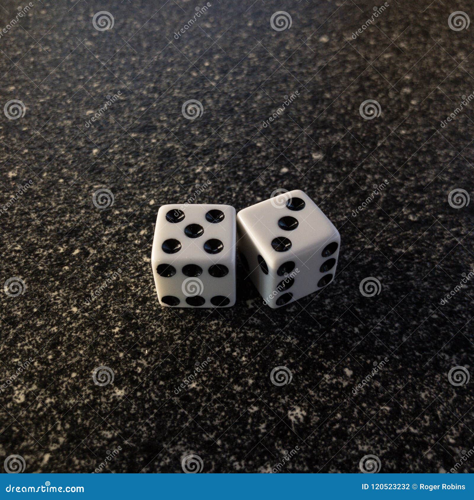 Two dice roll eight stock photo. Image of contrast, dice - 120523232