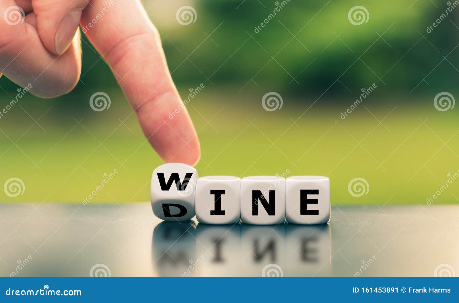 Dice Form the Expression `wine and Dine`. Stock Image Image of enjoy