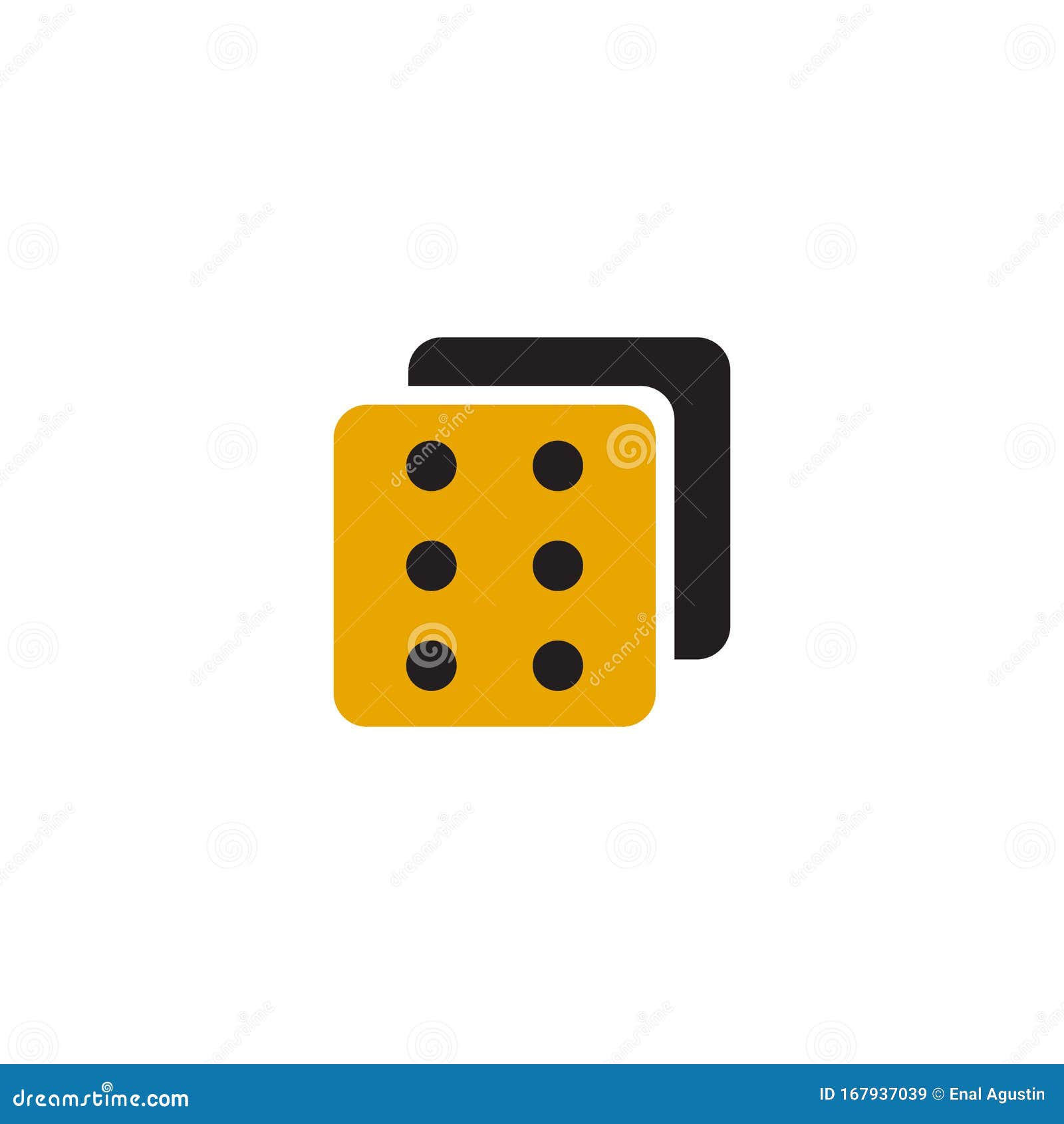 Dice Icon Logo Design Vector Template Stock Vector Illustration of