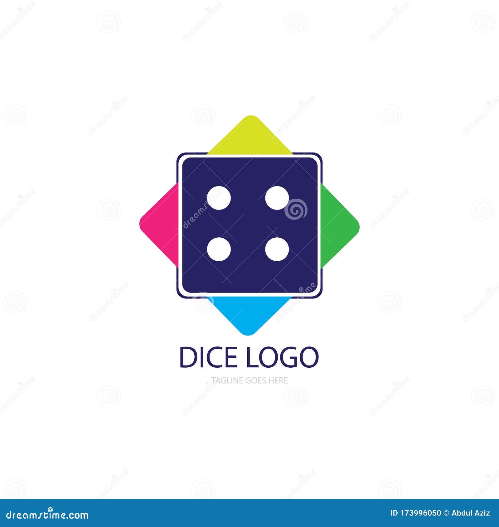Dice logo vector stock vector. Illustration of business 173996050