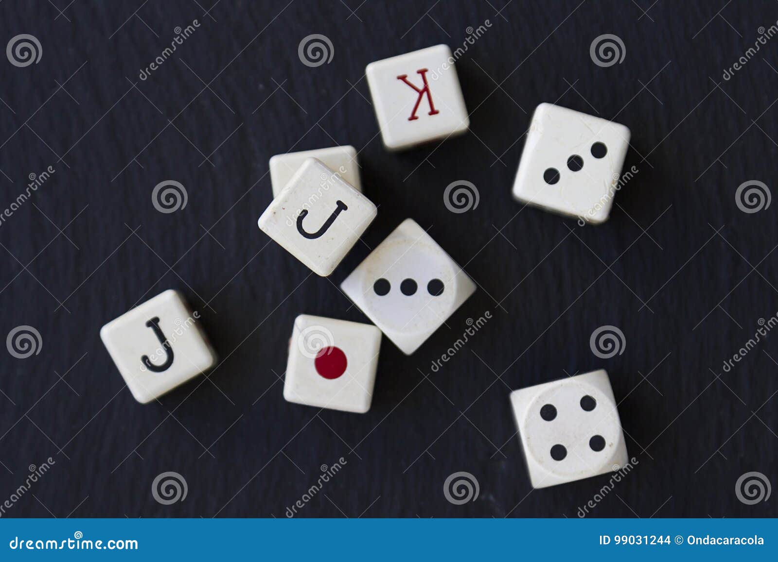 Dice pieces stock photo. Image of game, entertainment 99031244