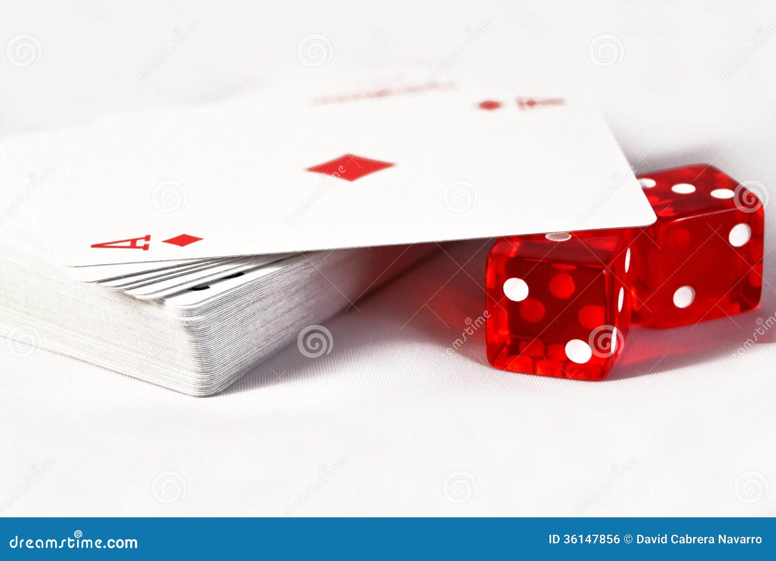 dice with playing cards