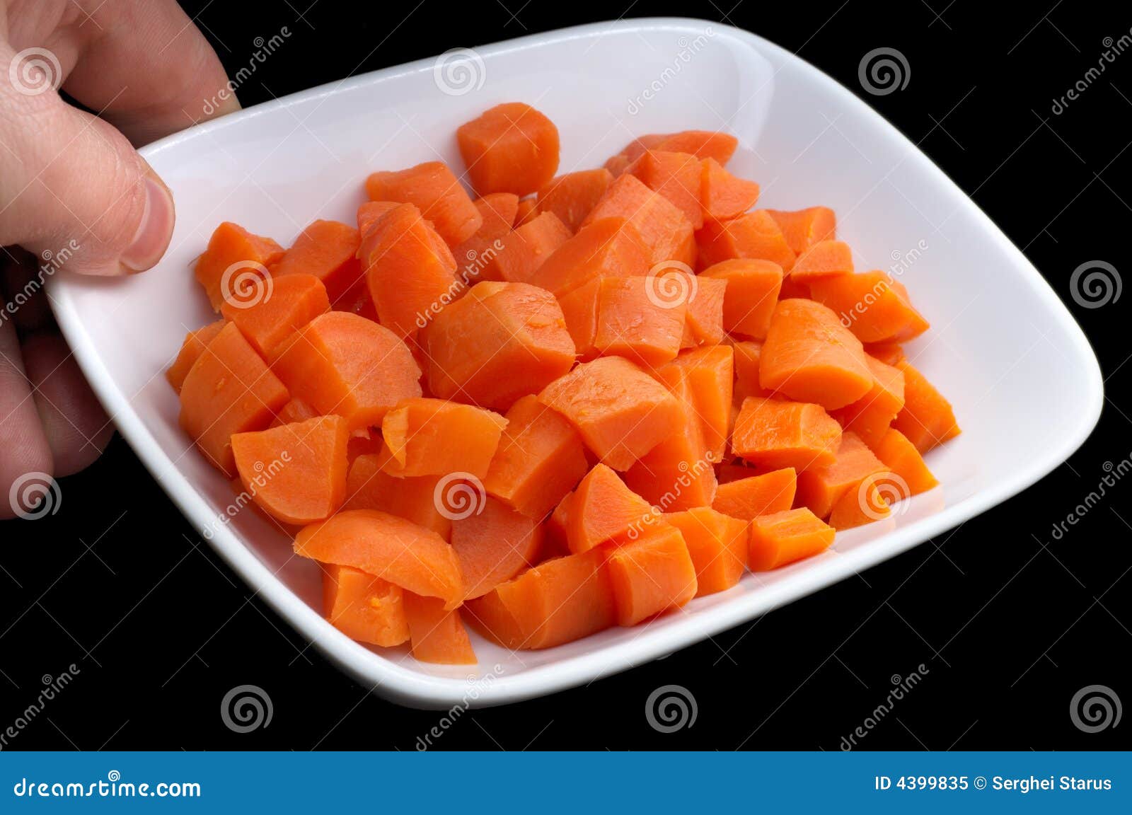 Diced carrot on the plate stock image. Image of fresh 4399835