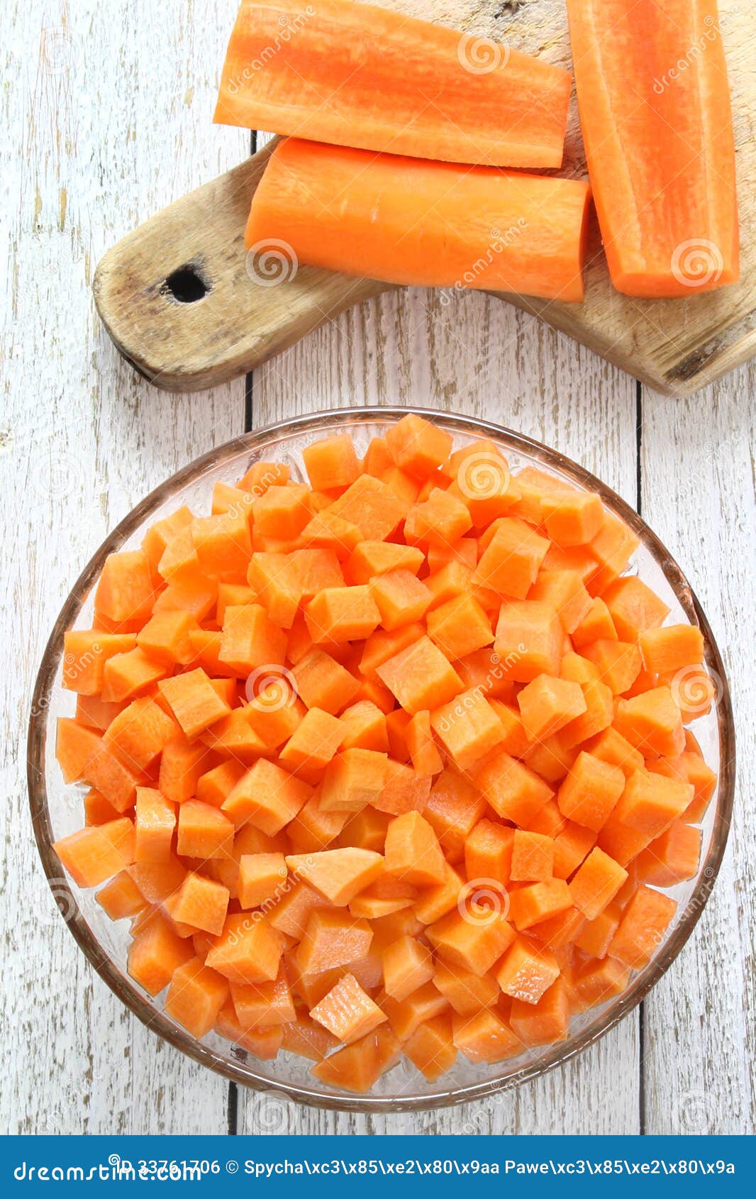 Diced carrots stock photo. Image of fresh, diet, vegetable 33761706