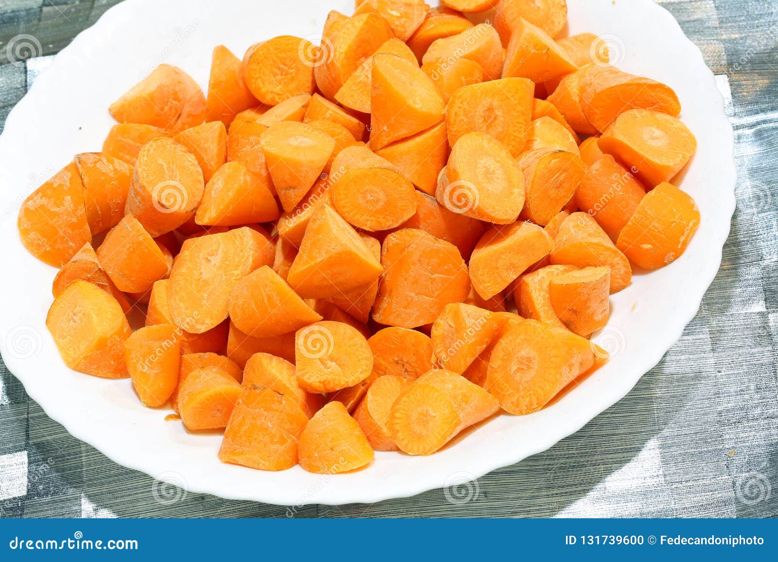 Diced Carrots in a White Plastic Plate Stock Photo Image of freshness