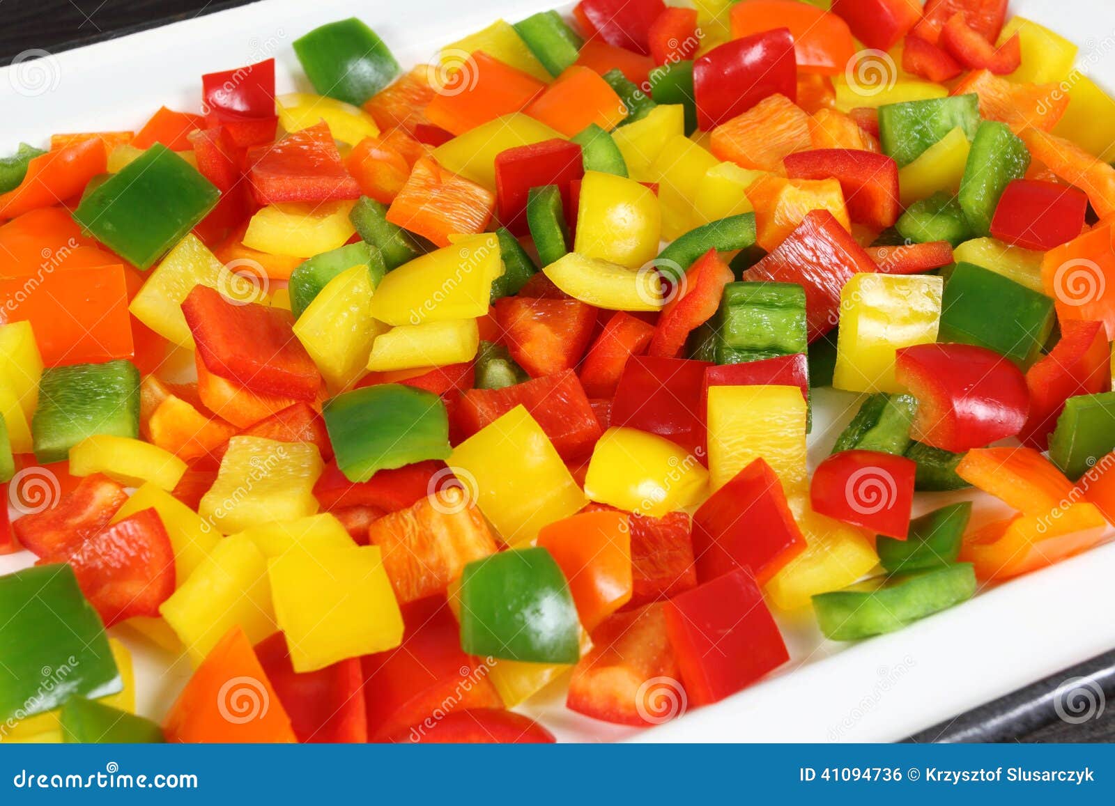 Diced peppers stock photo. Image of chopped, vegetarian 41094736