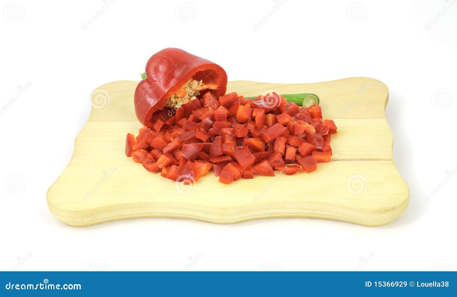 Diced Red Fresno Pepper stock image. Image of healthy 15366929