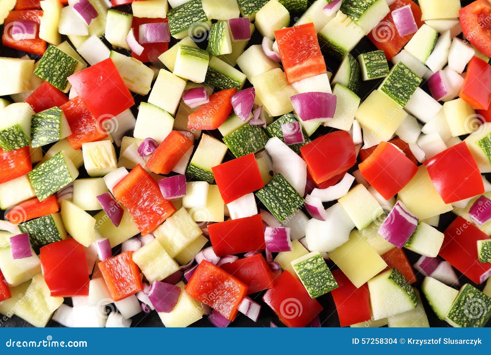Diced vegetables. stock photo. Image of diced, pepper 57258304