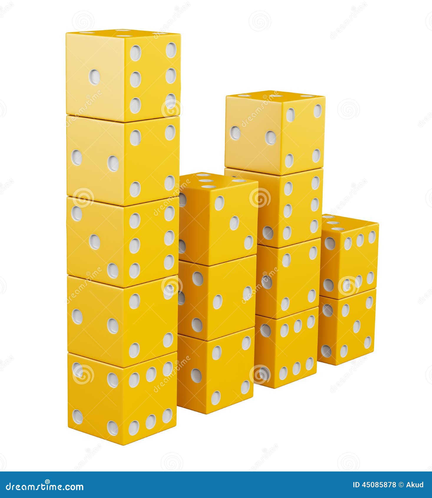 Dices bar chart stock illustration. Illustration of close 45085878