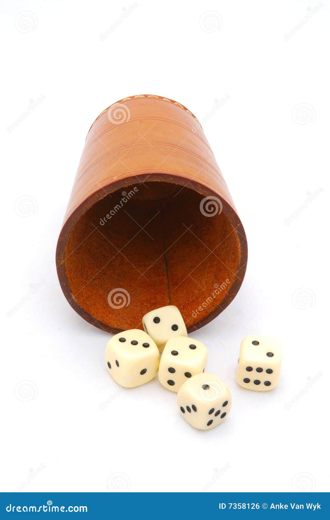 Dices with dice cup stock photo. Image of cube, games 7358126