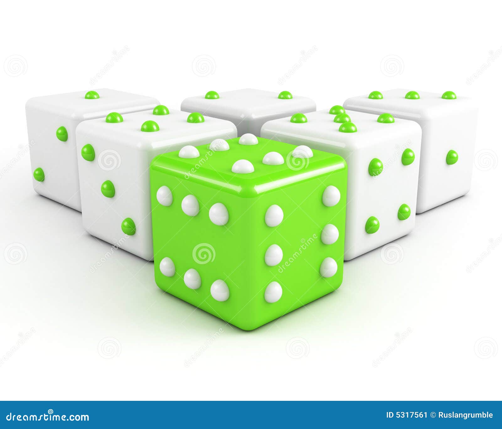 Dices Winning Leadership Concept Stock Illustration Illustration of
