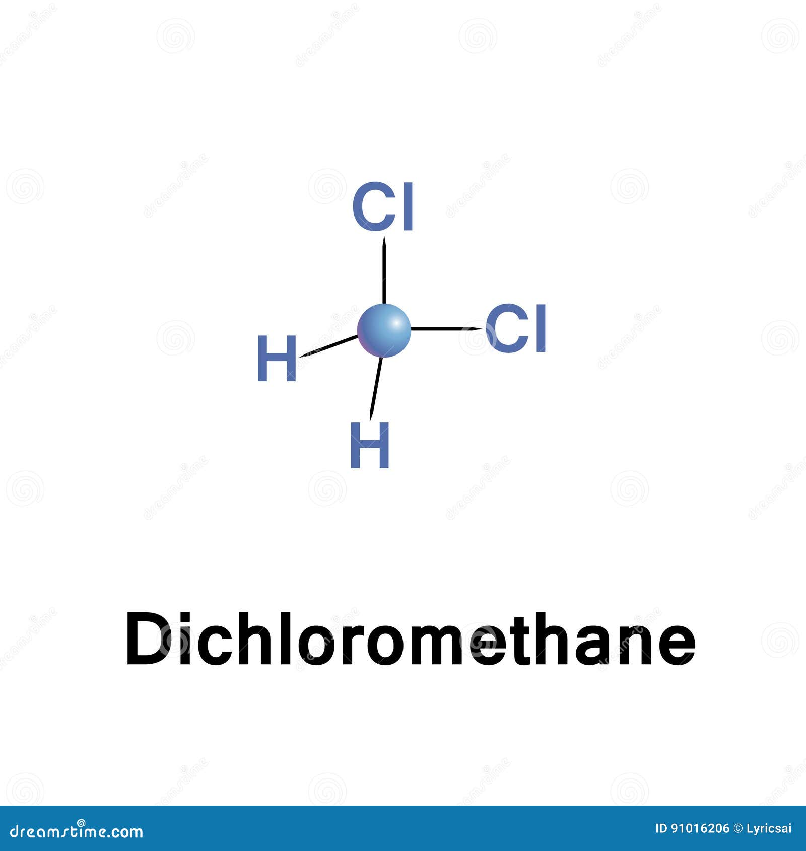 Dichloromethane Methylene Chloride Stock Vector - Illustration of ...