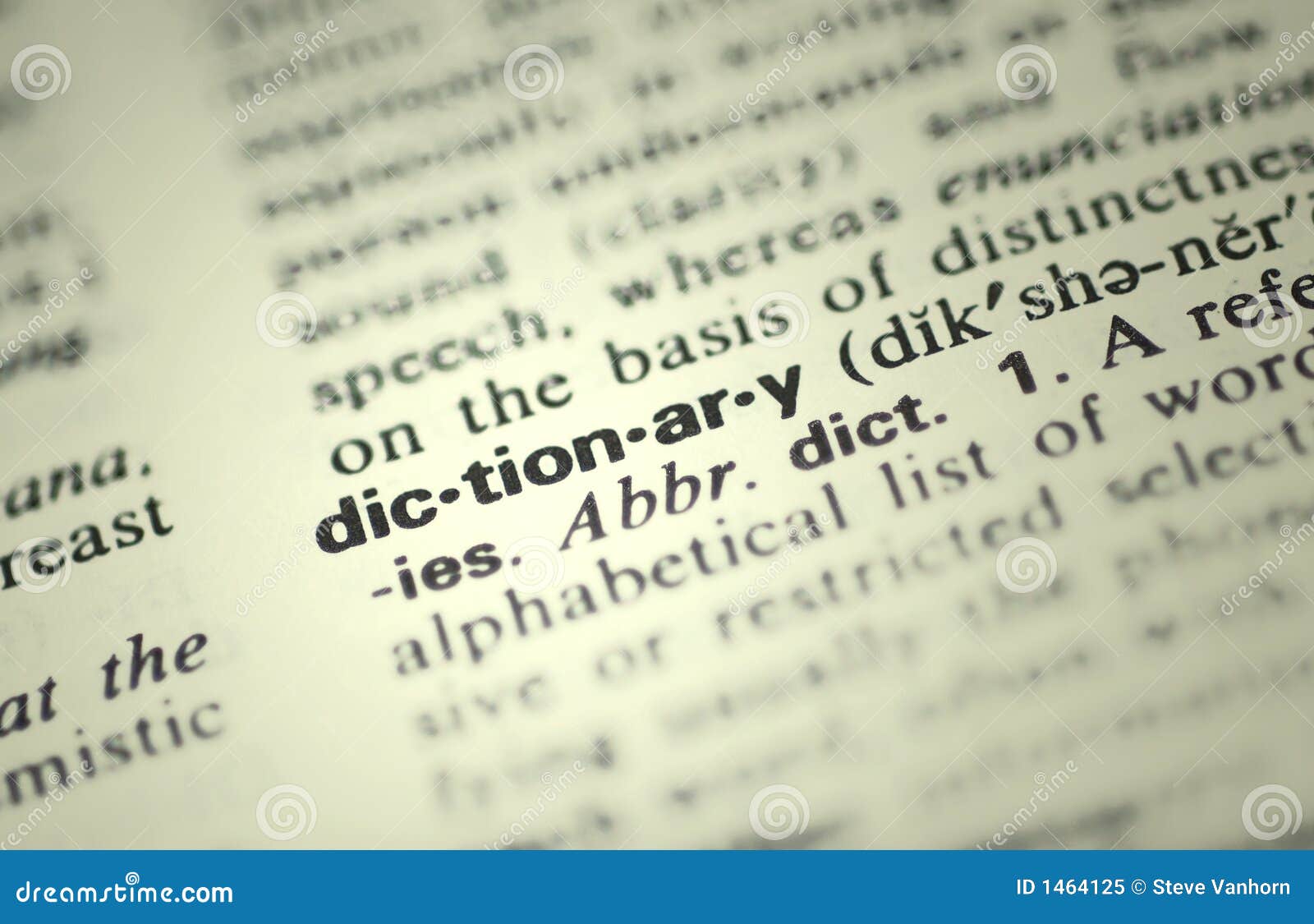 Dictionary Royalty Free Stock Photo Image 1464125