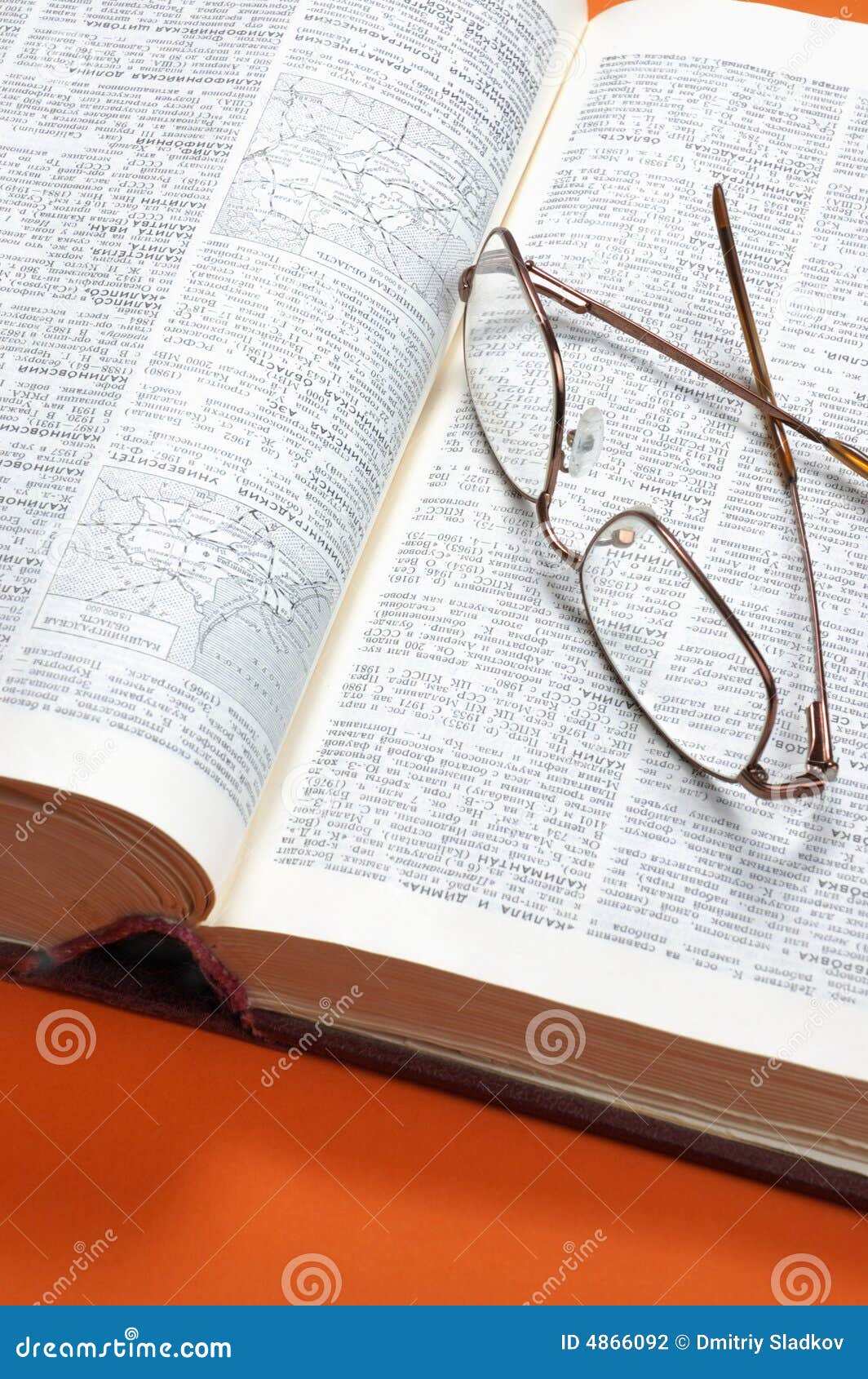 Dictionary and glasses stock photo. Image of studying 4866092