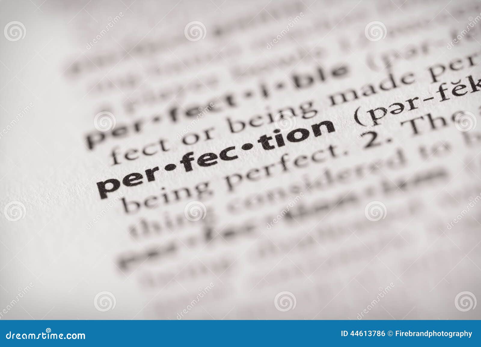 dictionary series - attributes: perfection