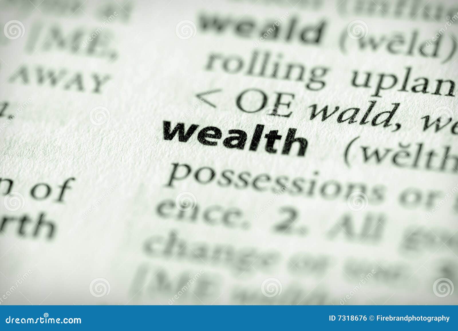 Dictionary Series Economics Wealth Stock Photo Image of text