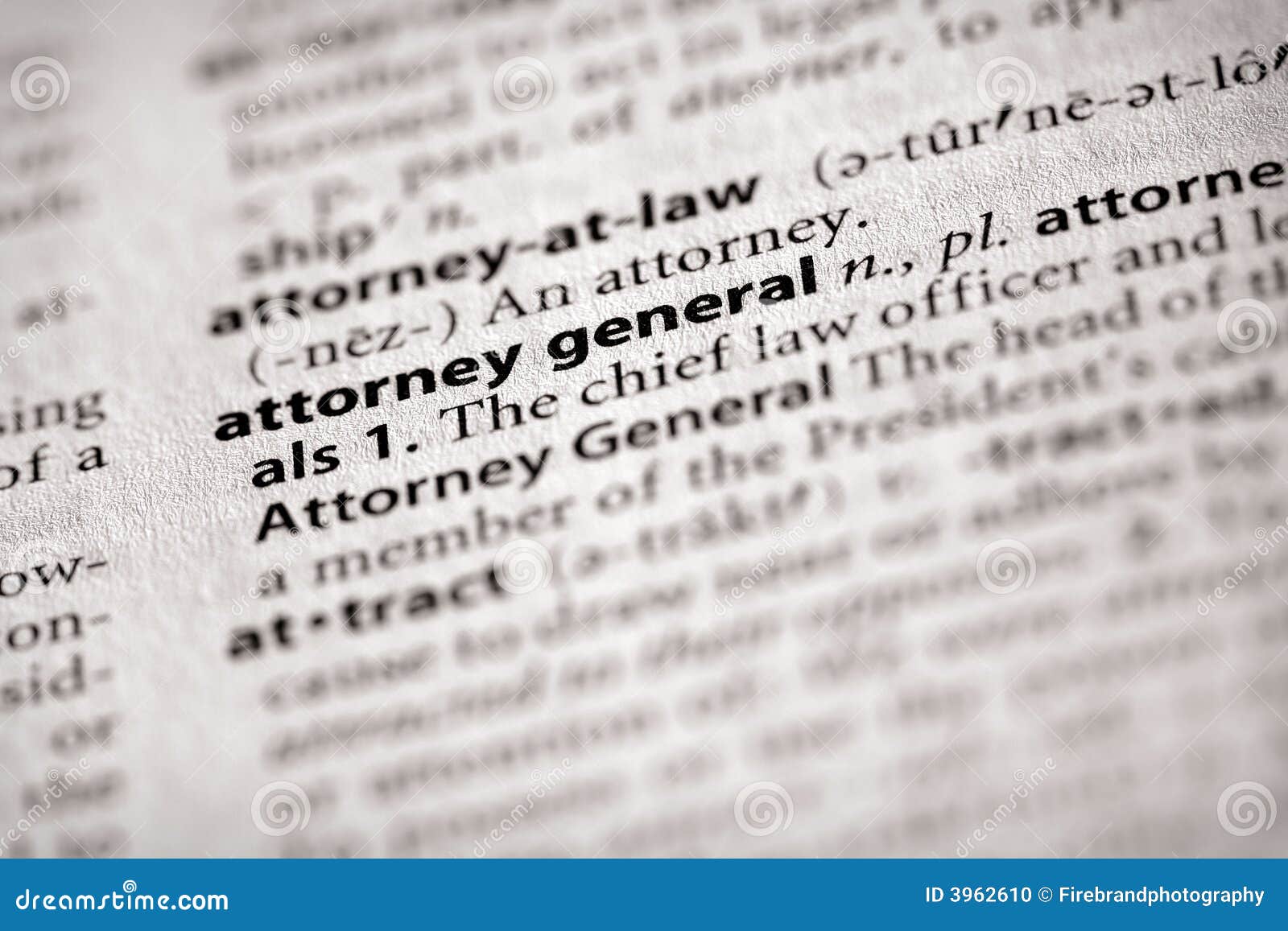 Dictionary Series Politics Attorney General Stock Photo Image of