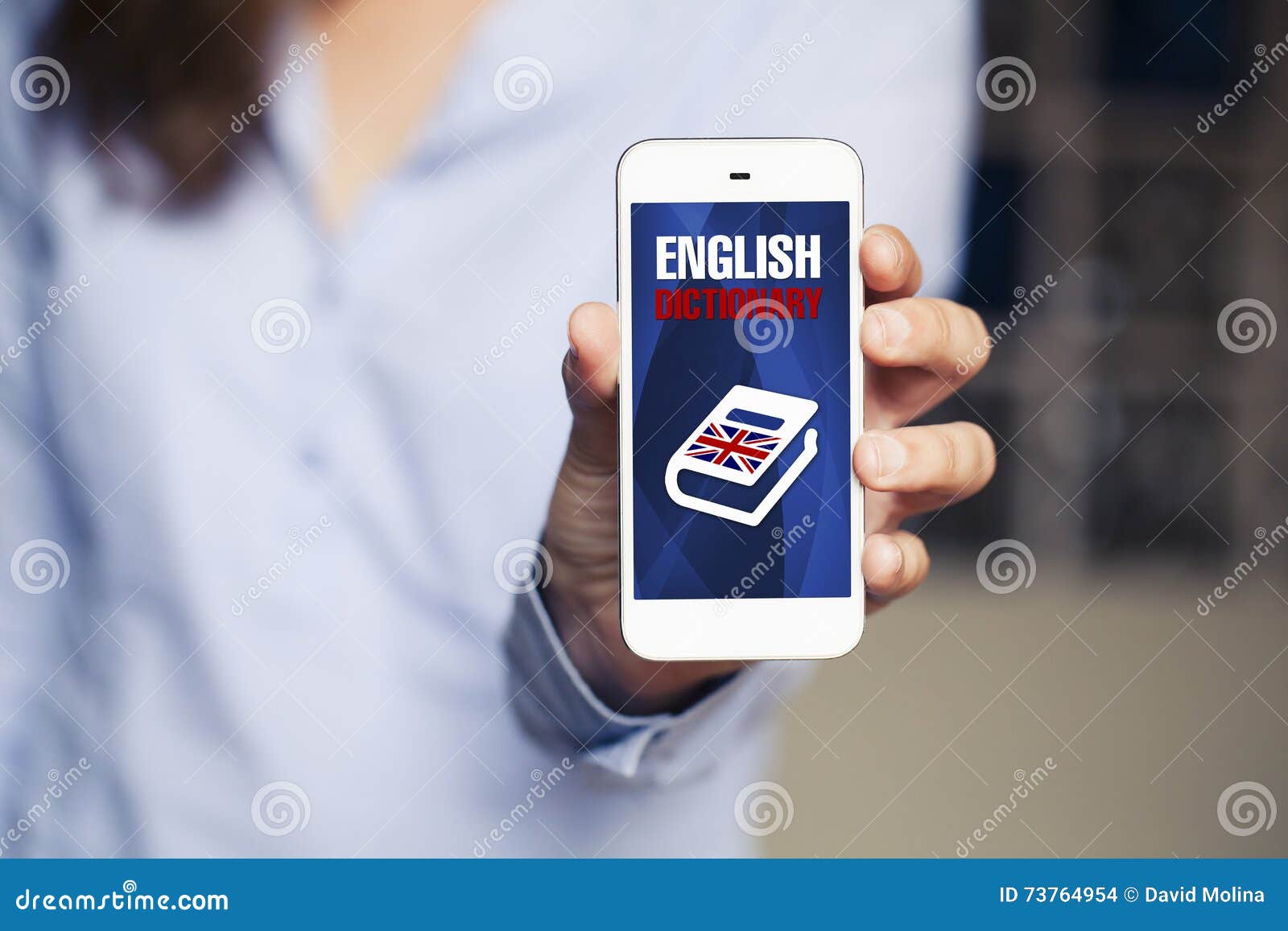 Dictionnaire Anglais App Dans Un Telephone Portable Photo Stock Image Du Apparence Ecran 73764954